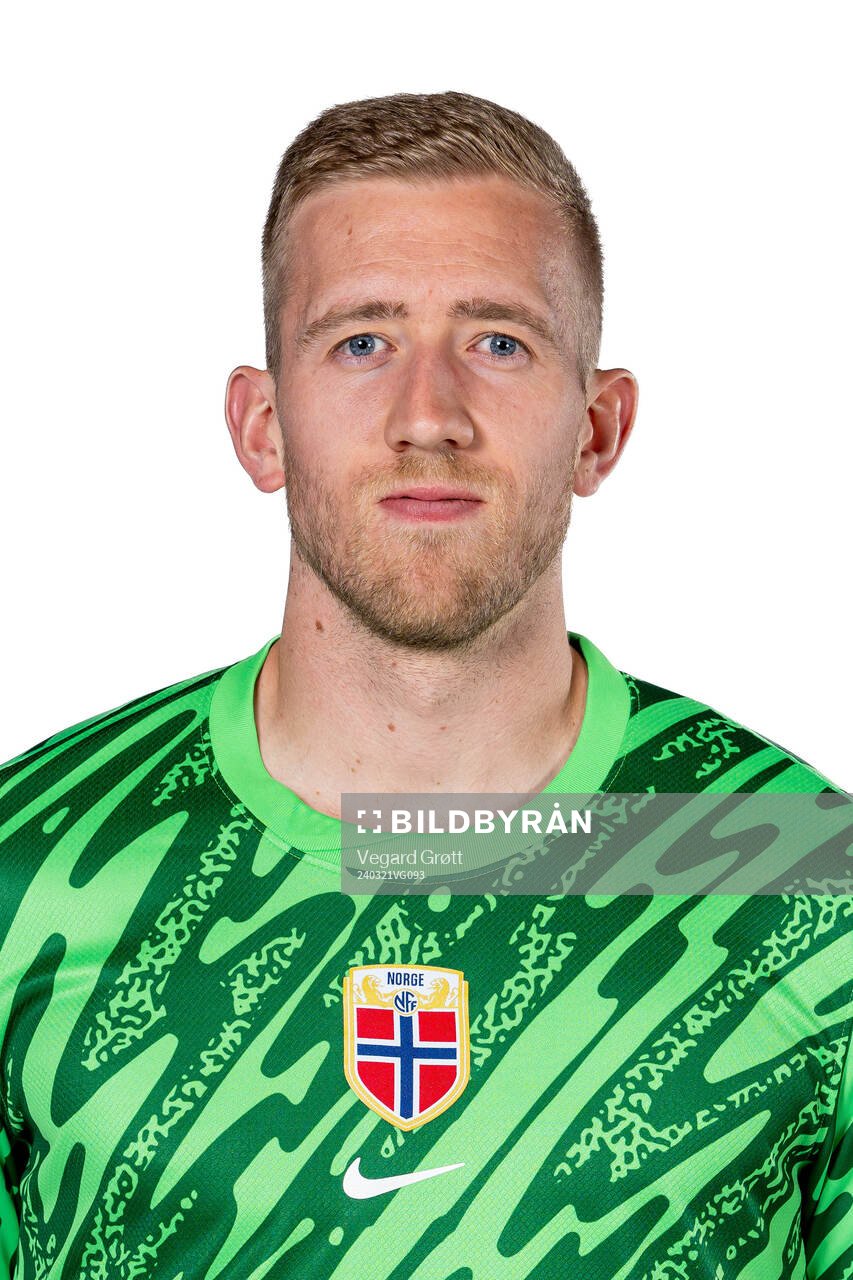 Goalkeeper Egil Selvik of the Norwegian national football