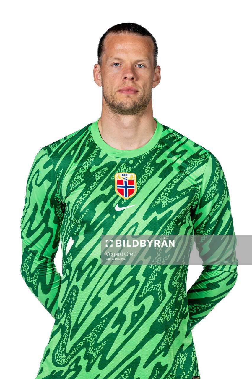 Goalkeeper Ørjan Håskjold Nyland of the Norwegian