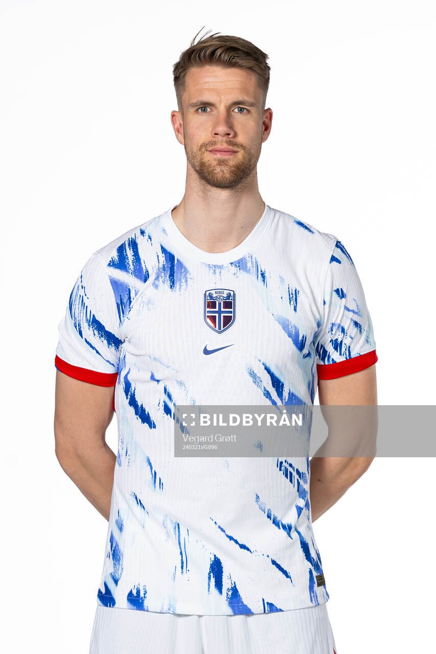 Kristoffer Ajer of the Norwegian national football team