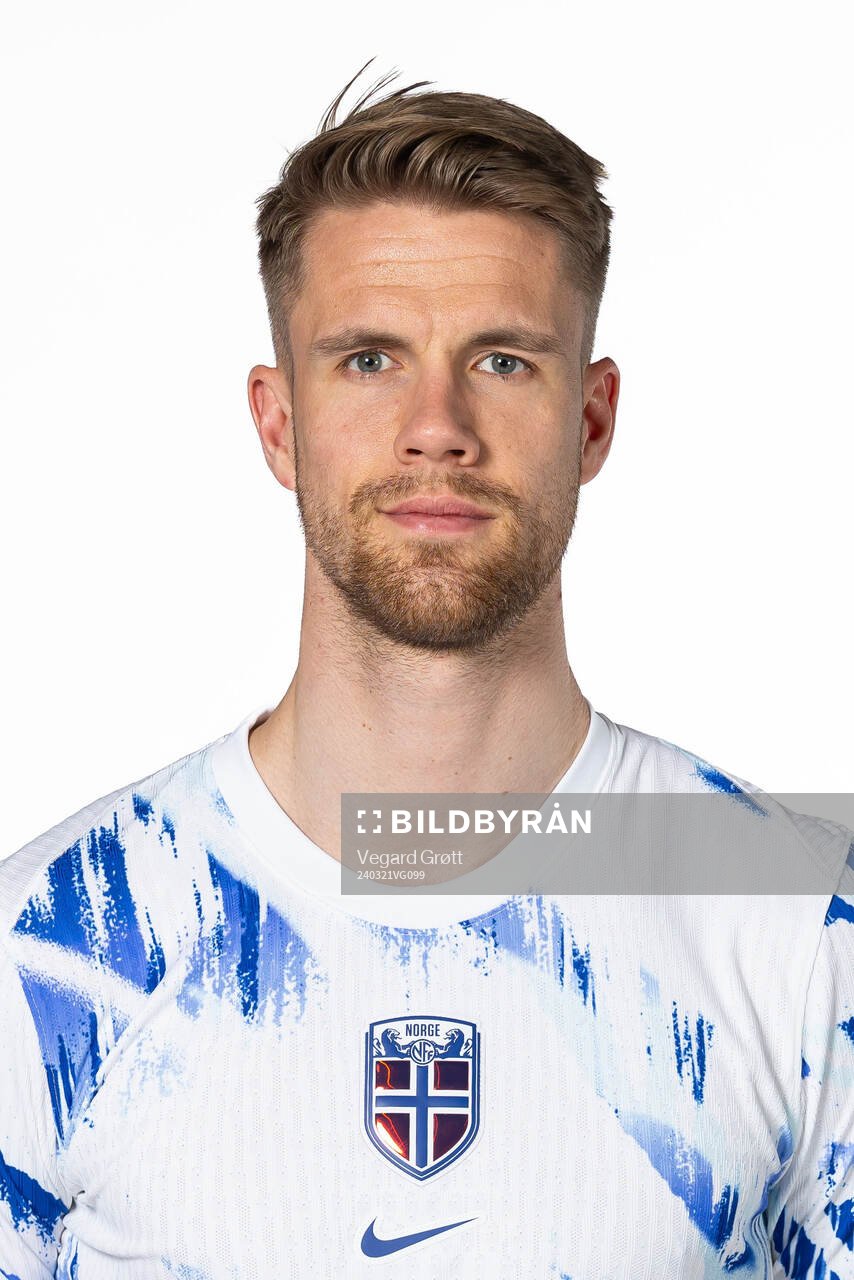 Kristoffer Ajer of the Norwegian national football team