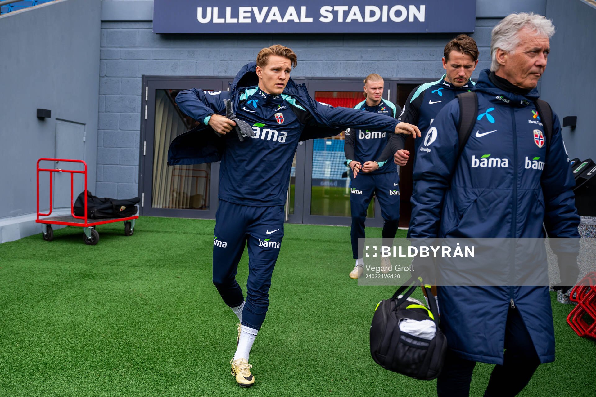 Martin Ødegaard, Erling Braut Haaland, Sander Berge and
