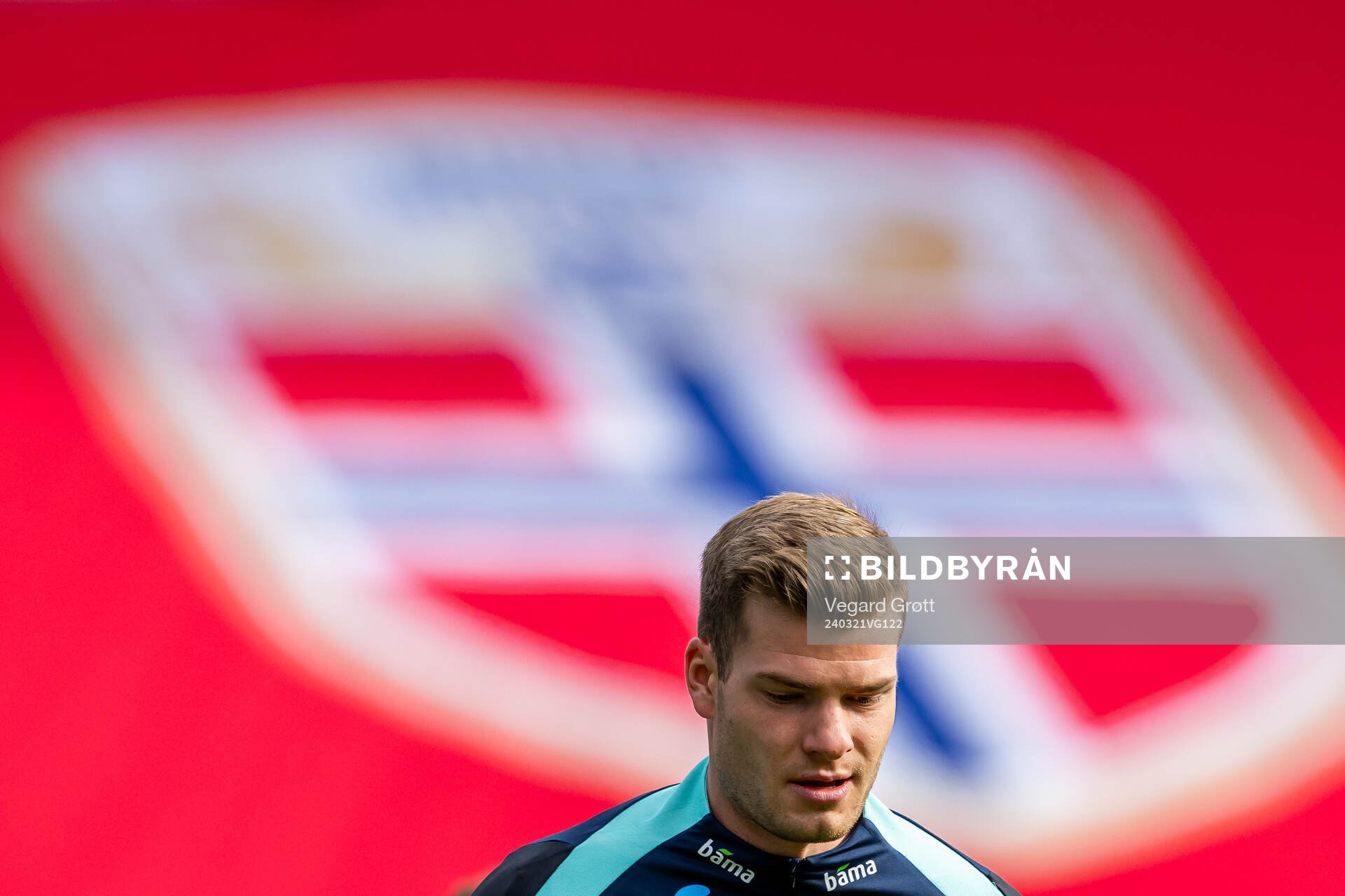 Alexander Sørloth of the Norwegian national football team