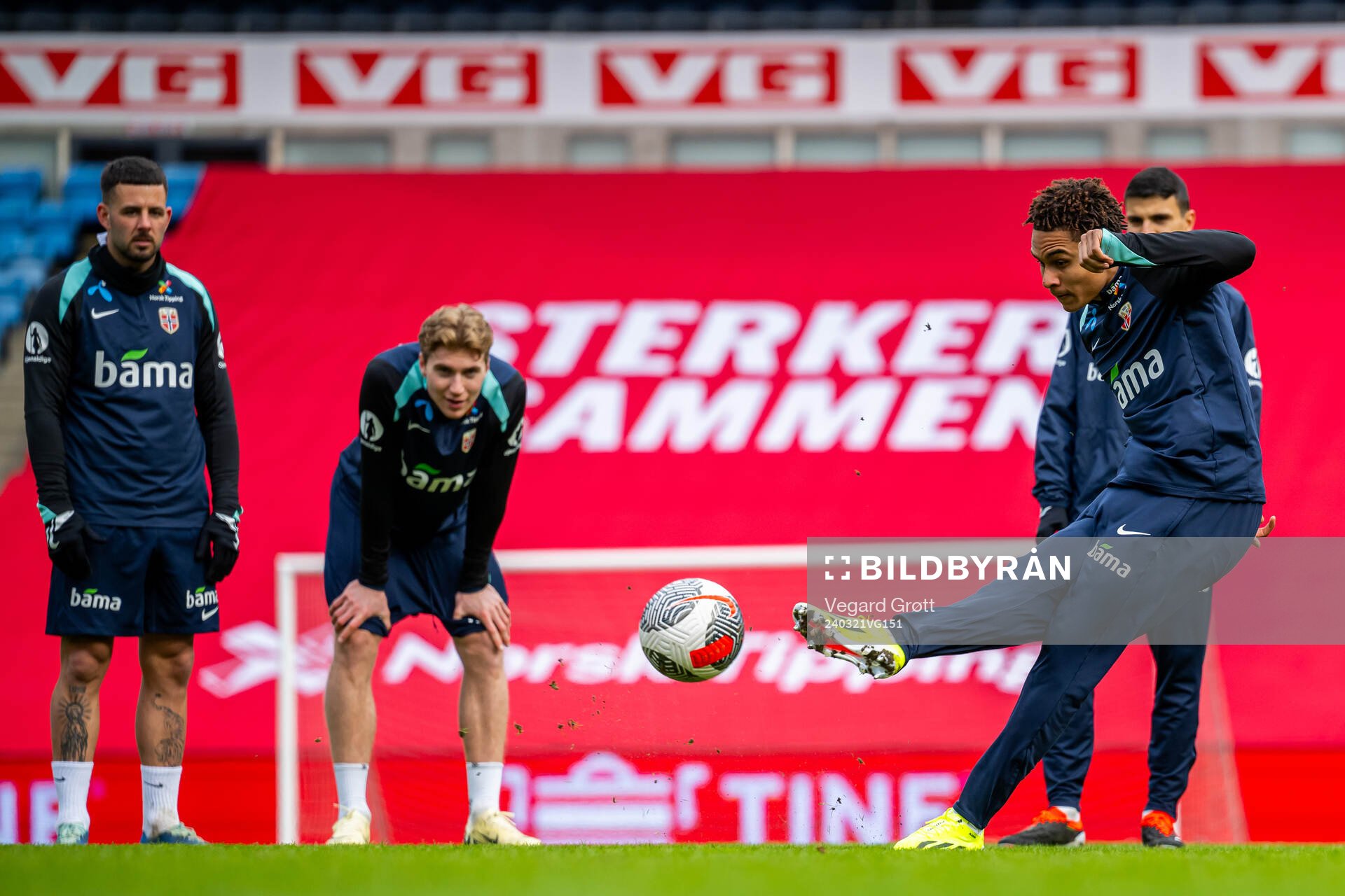 Antonio Nusa of the Norwegian national football team