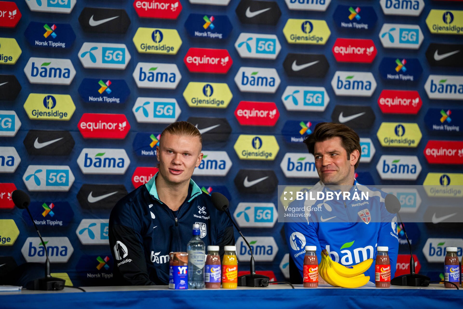 Erling Braut Haaland and Morten Morisbak Skjønsberg, press