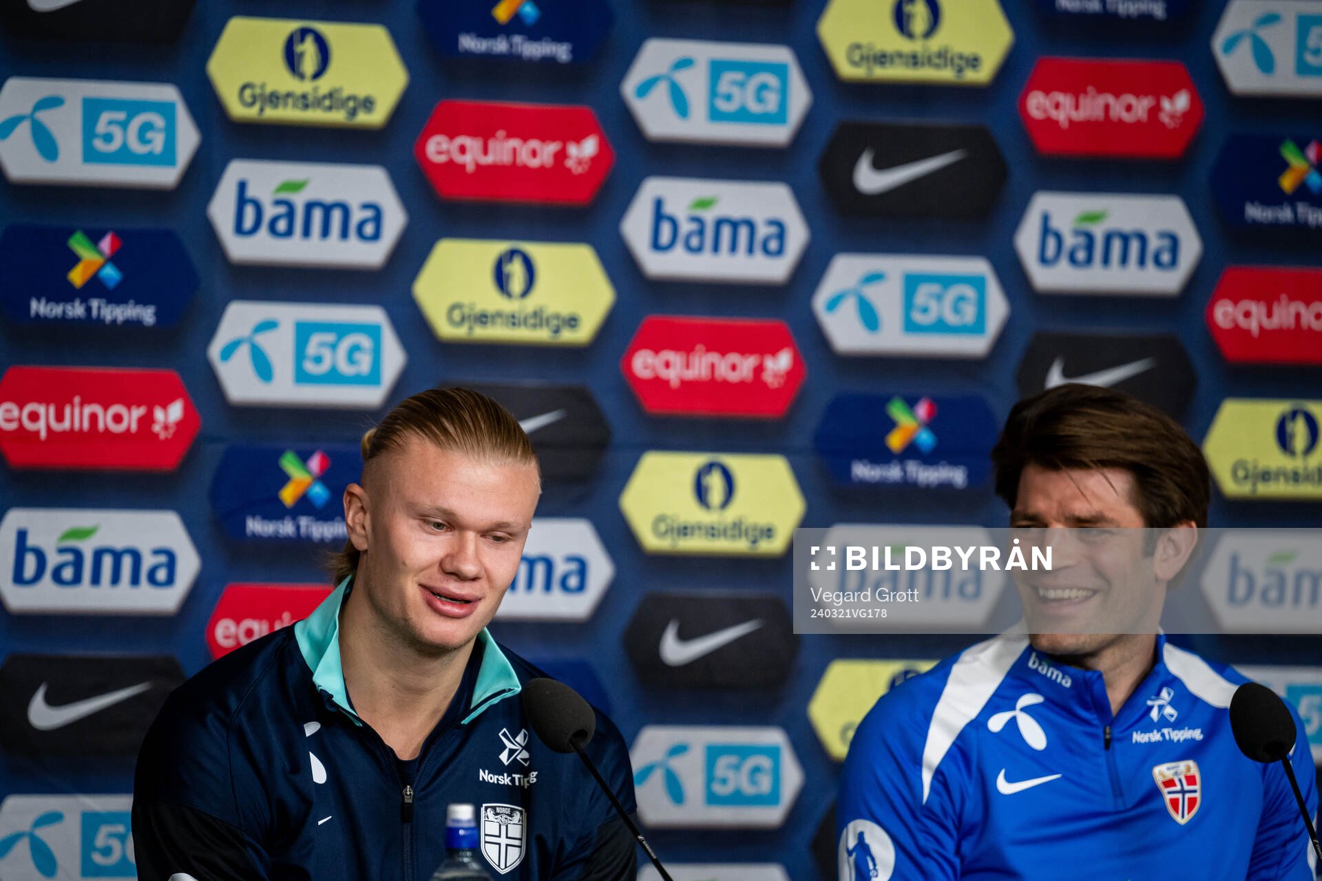 Erling Braut Haaland and Morten Morisbak Skjønsberg, press