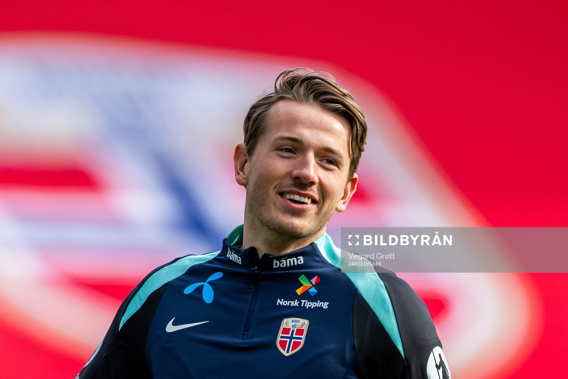 Sander Berge of the Norwegian national football team