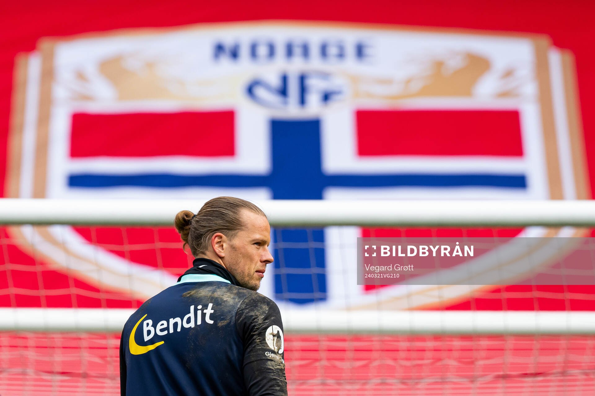 Goalkeeper Ørjan Håskjold Nyland of the Norwegian