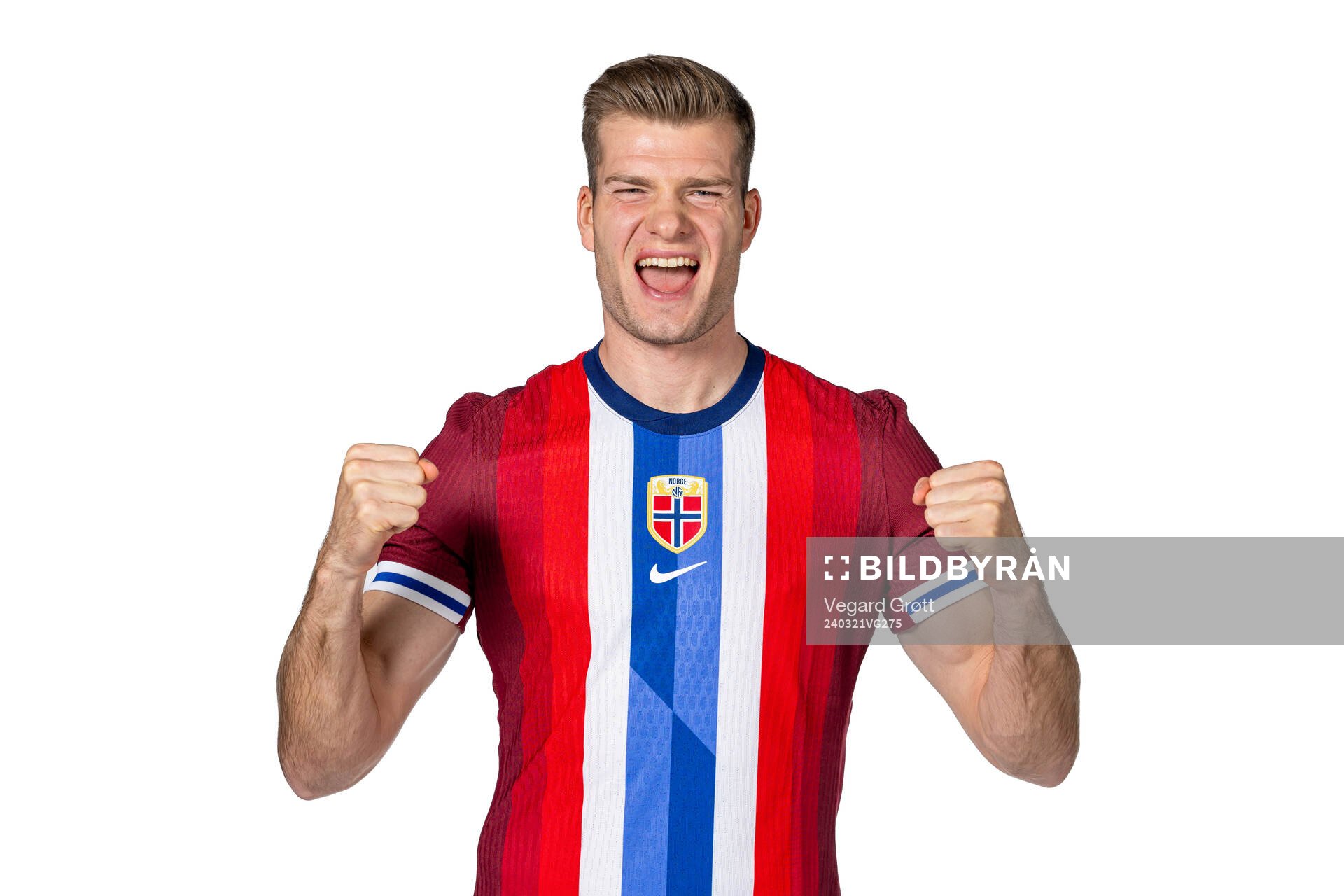 Alexander Sørloth of the Norwegian national football team