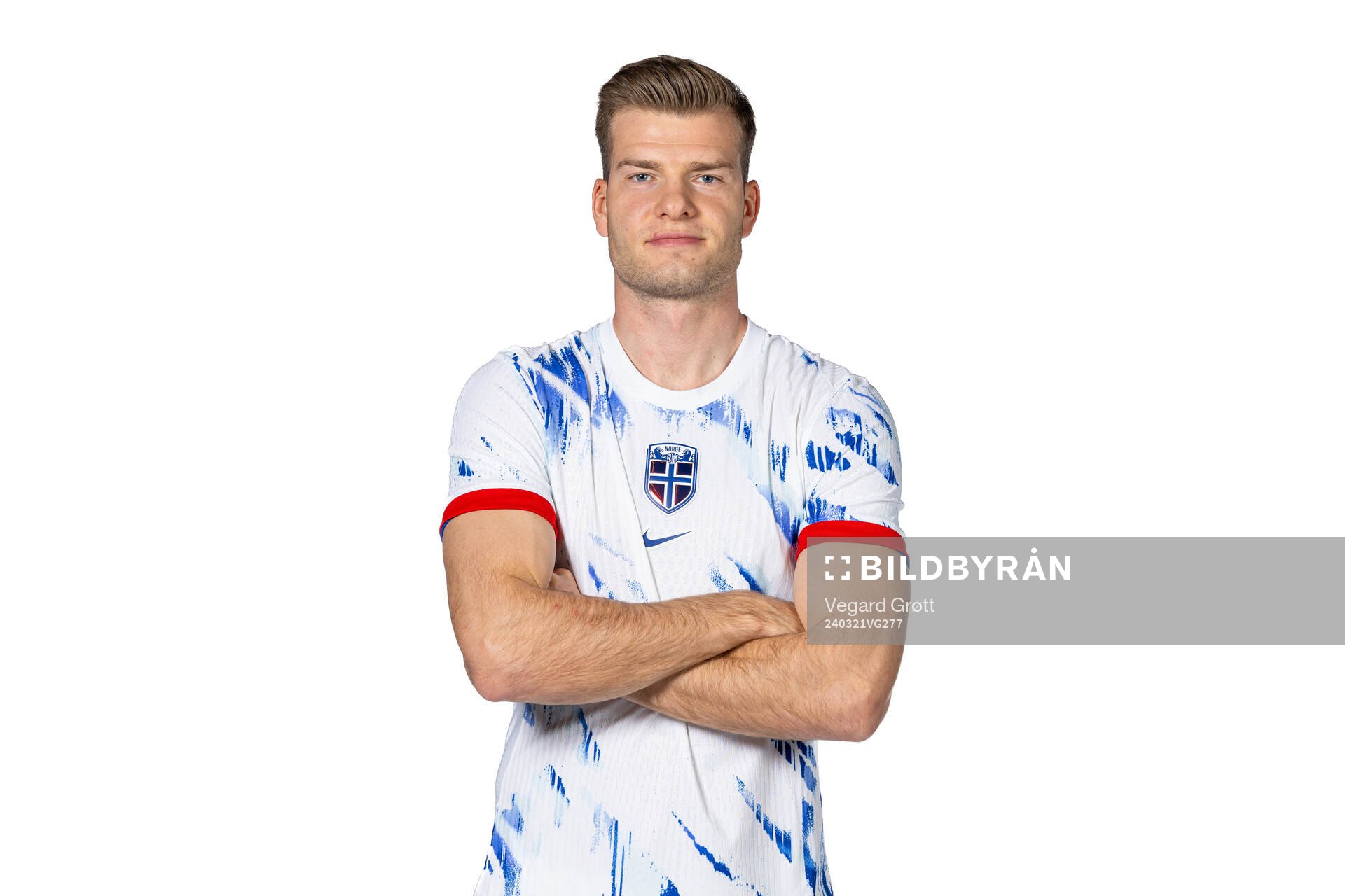 Alexander Sørloth of the Norwegian national football team