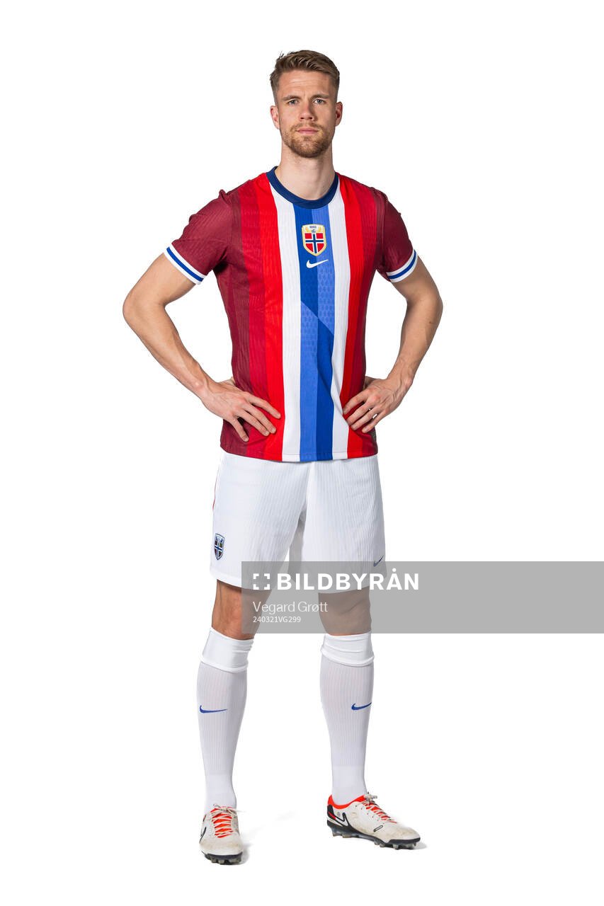 Kristoffer Ajer of the Norwegian national football team