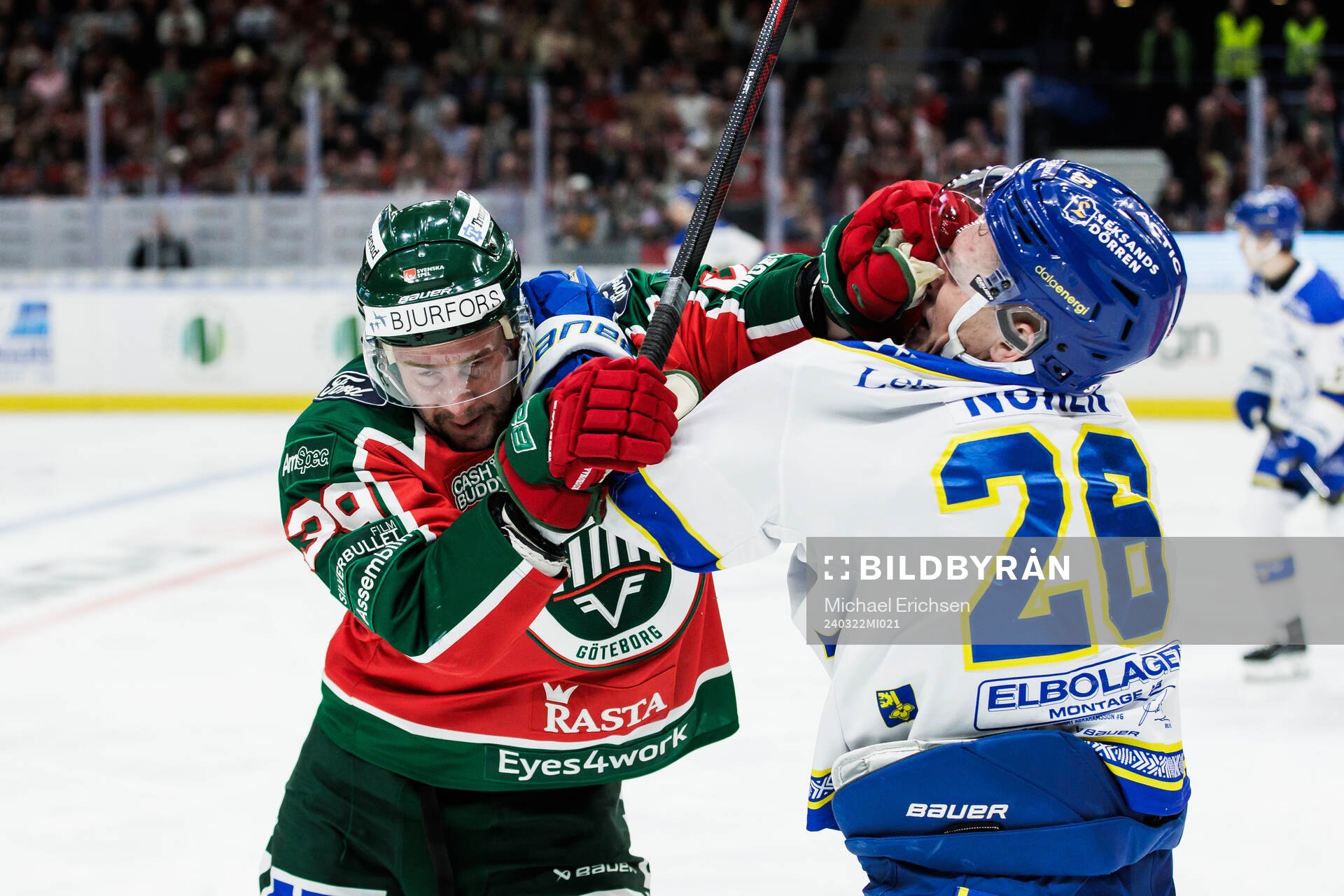 Frölundas Mikael Ruohomaa och Leksands Patrik Norén