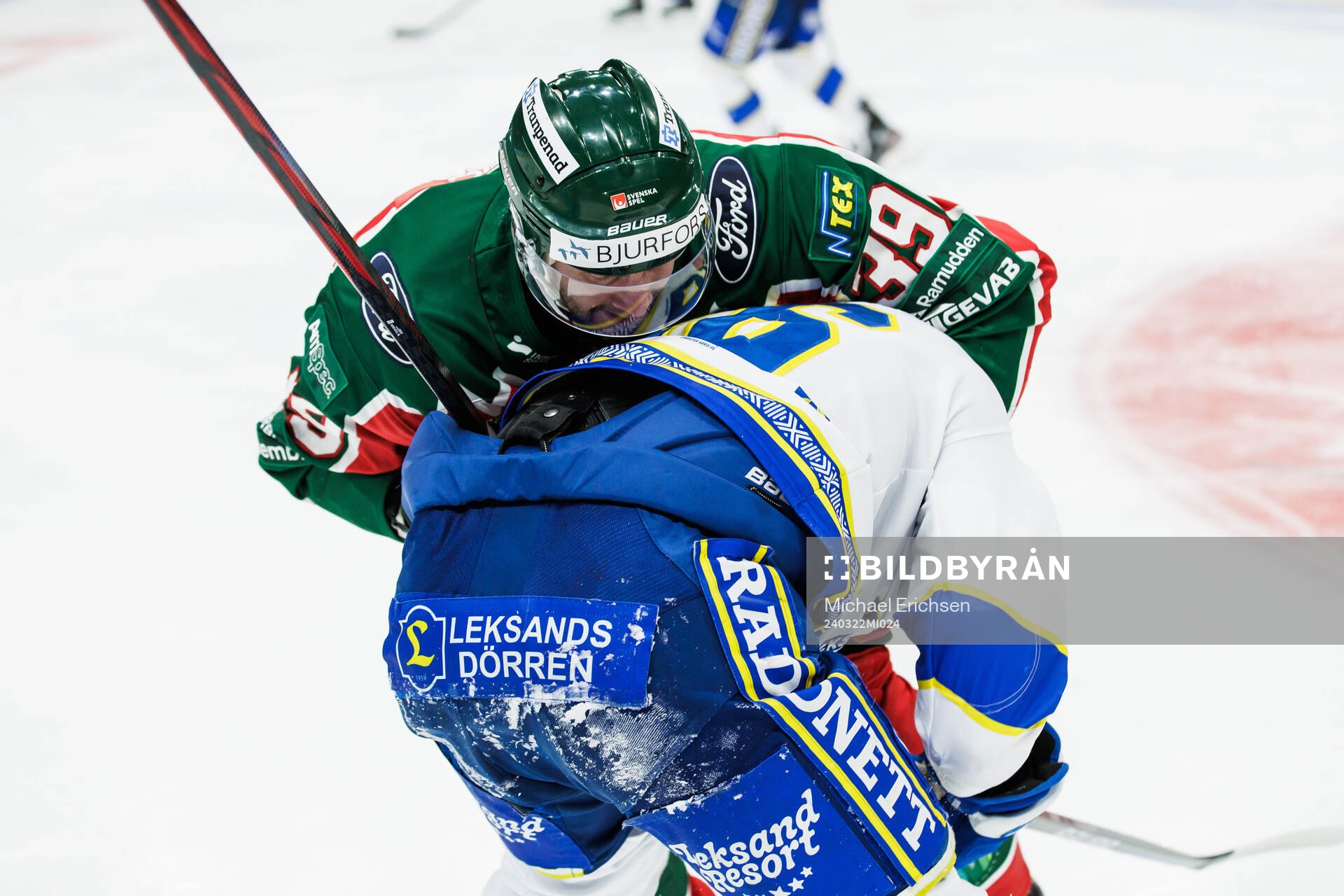 Frölundas Mikael Ruohomaa och Leksands Patrik Norén