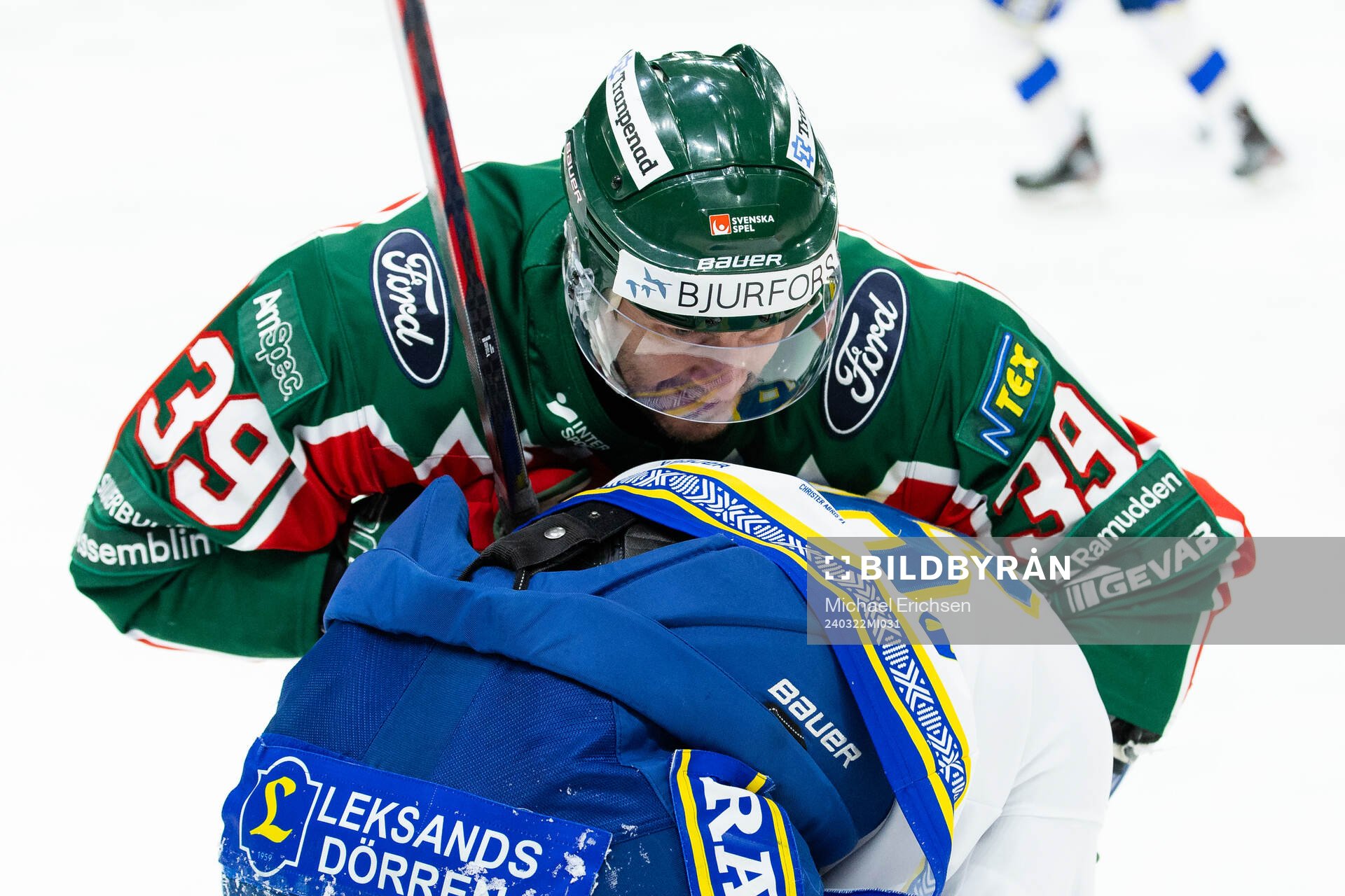 Frölundas Mikael Ruohomaa och Leksands Patrik Norén