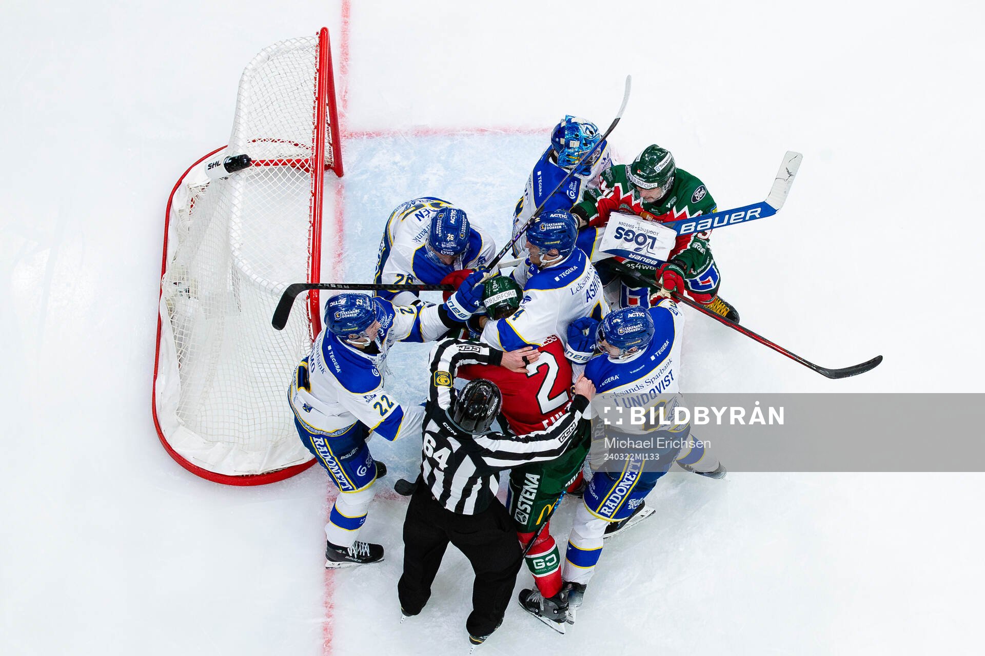 Frölundas Christian Folin och Leksands Patrik Norén i