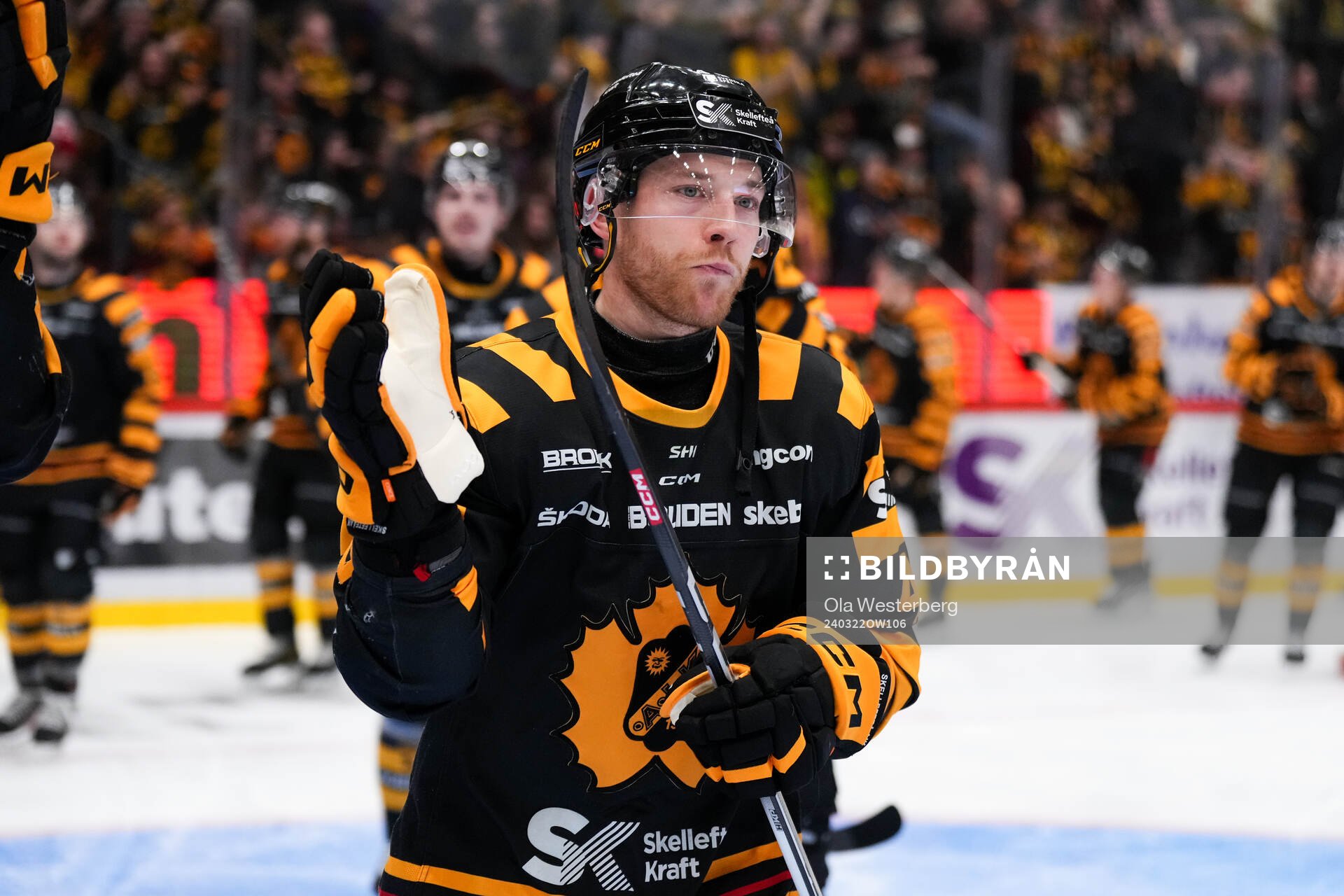 Skellefteås Filip Sandberg jublar