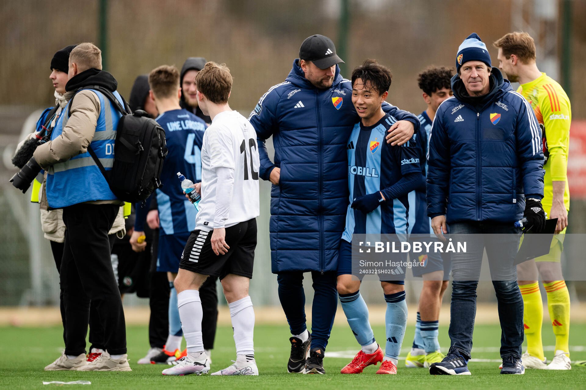 Djurgårdens tränare Kim Bergstrand  och Thomas Lagerlöf