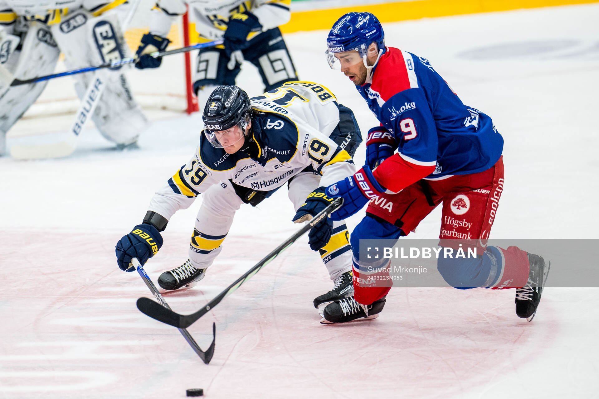 HV71s Henrik Borgström och Oskarshamns Ahti Oksanen