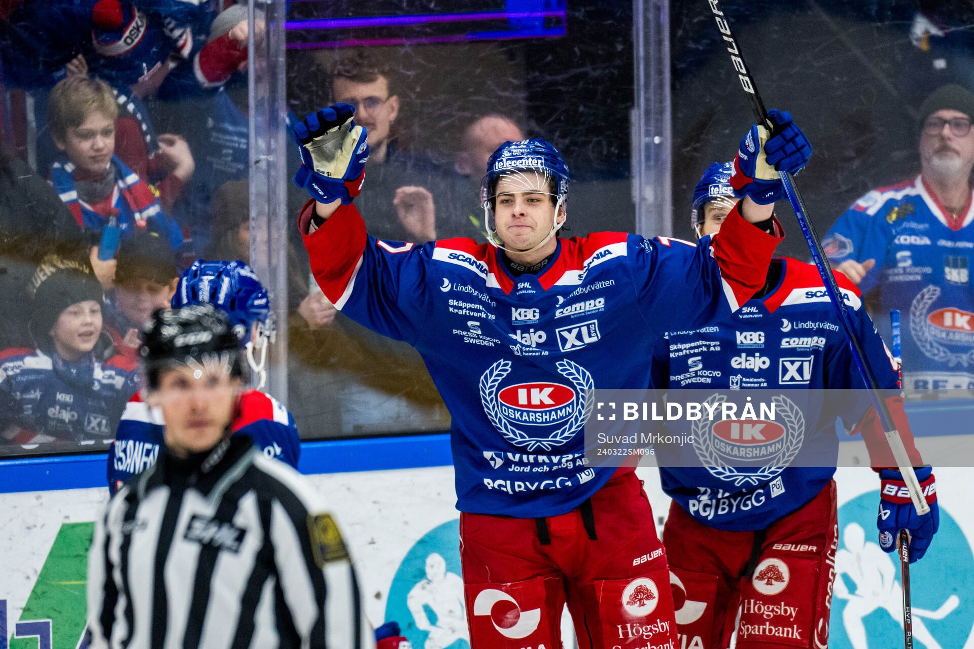 Oskarshamns Viktor Lodin jublar