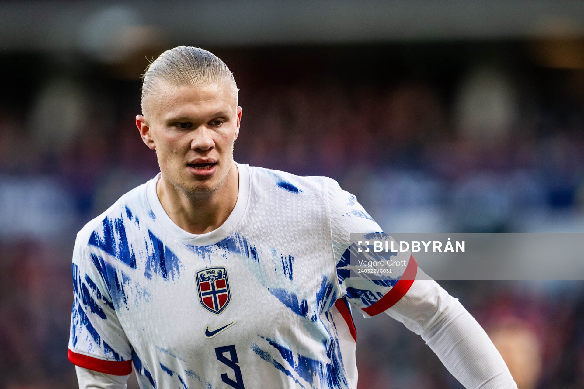Erling Braut Haaland of Norway during the international friendly football match between Norway and Czech Republic on March 22, 2024 in Oslo.