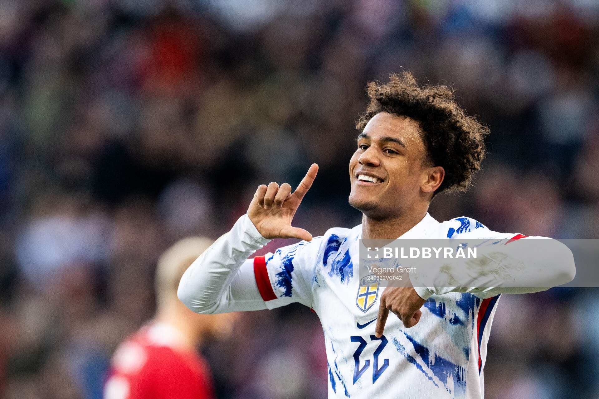 Oscar Bobb of Norway celebrates