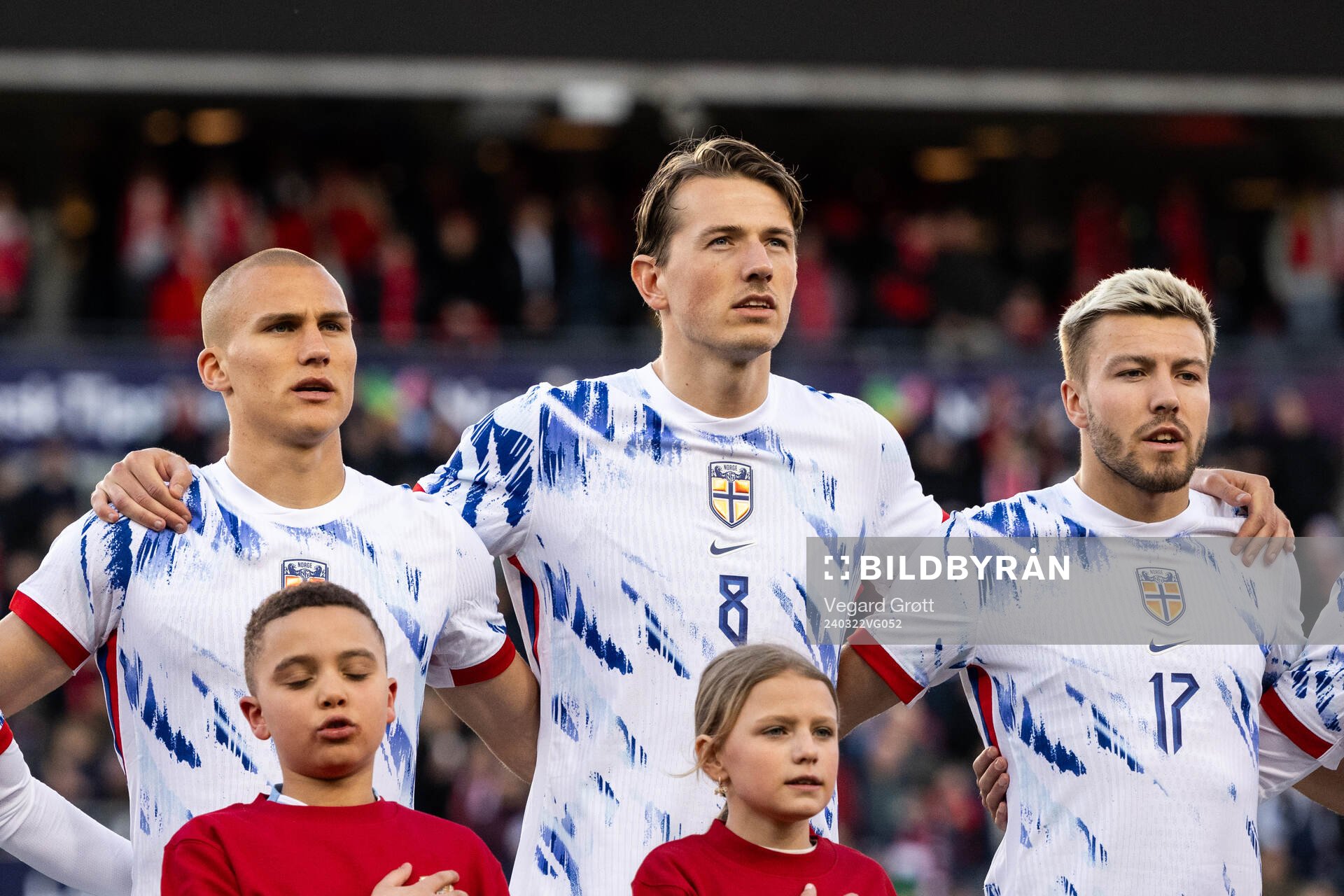 Leo Østigård, Sander Berge and Fredrik André Bjørkan of