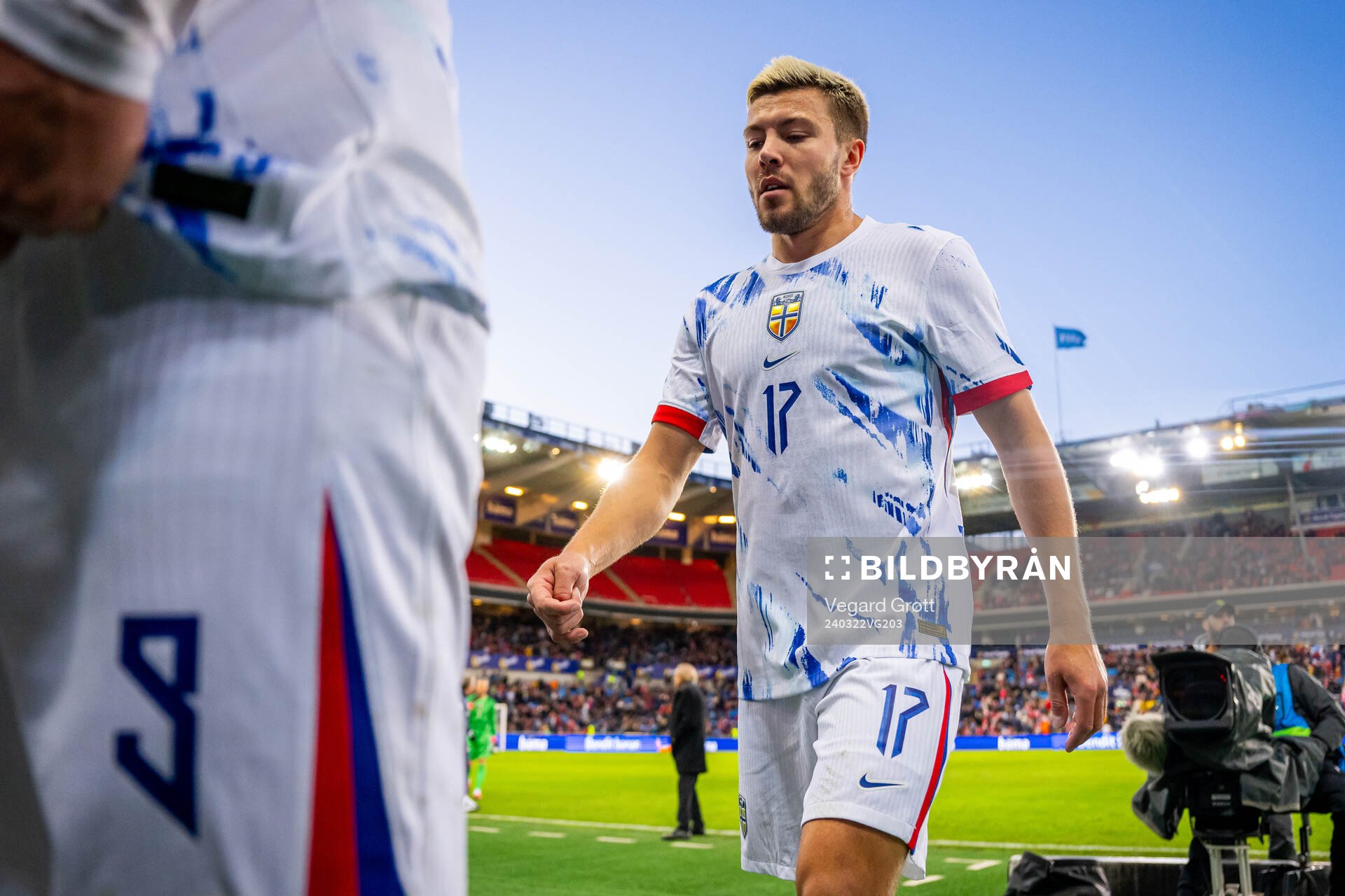 Fredrik André Bjørkan of Norway at half-time