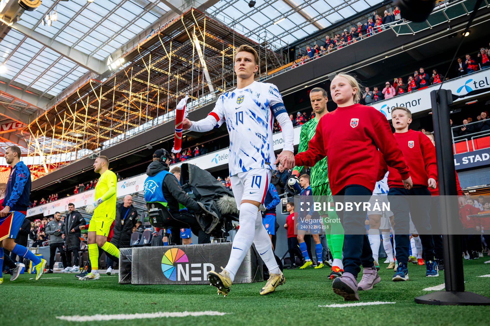Martin Ødegaard of Norway enters the pitch