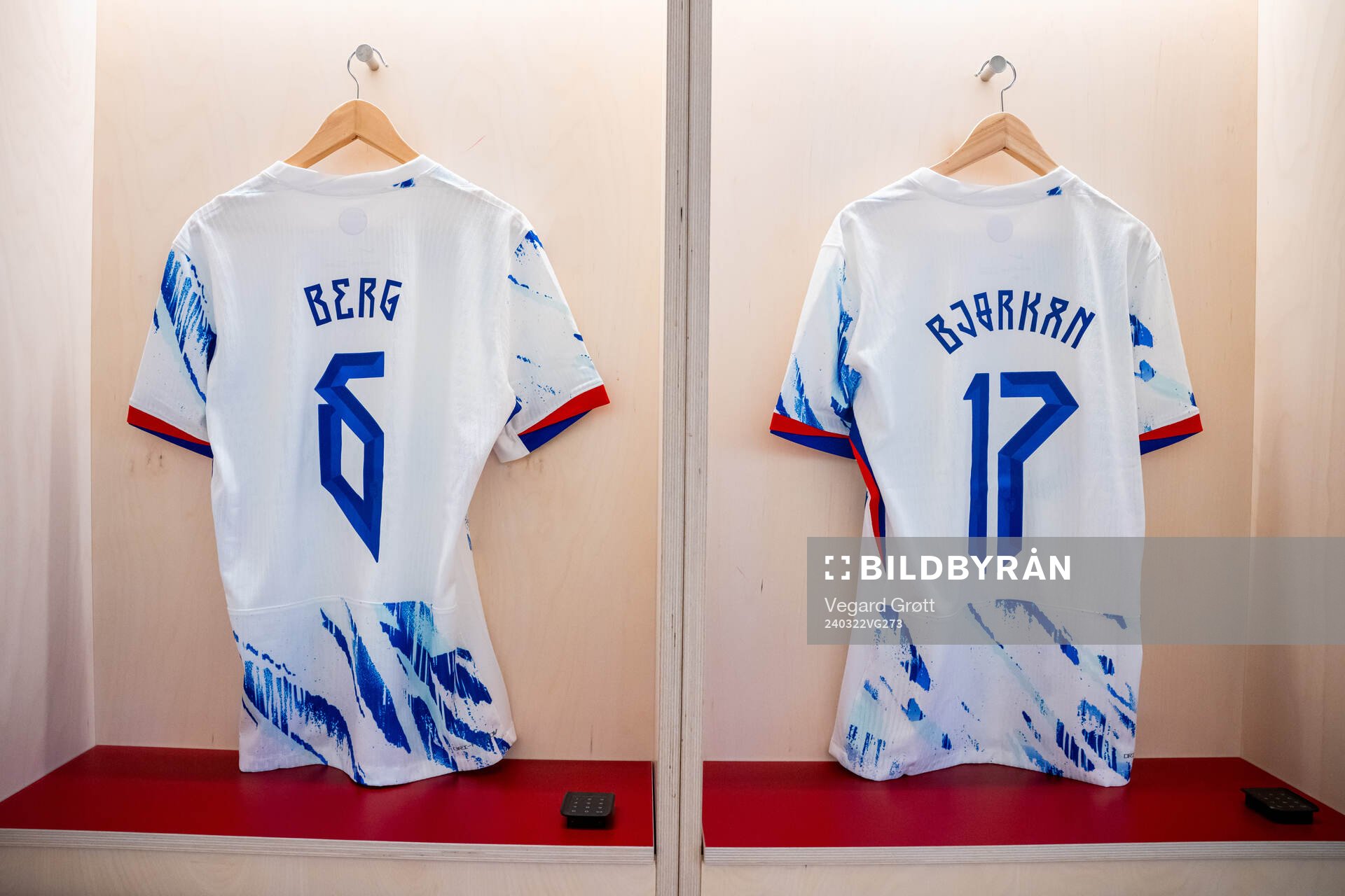 The kits of Patrick Berg and Fredrik André Bjørkan of