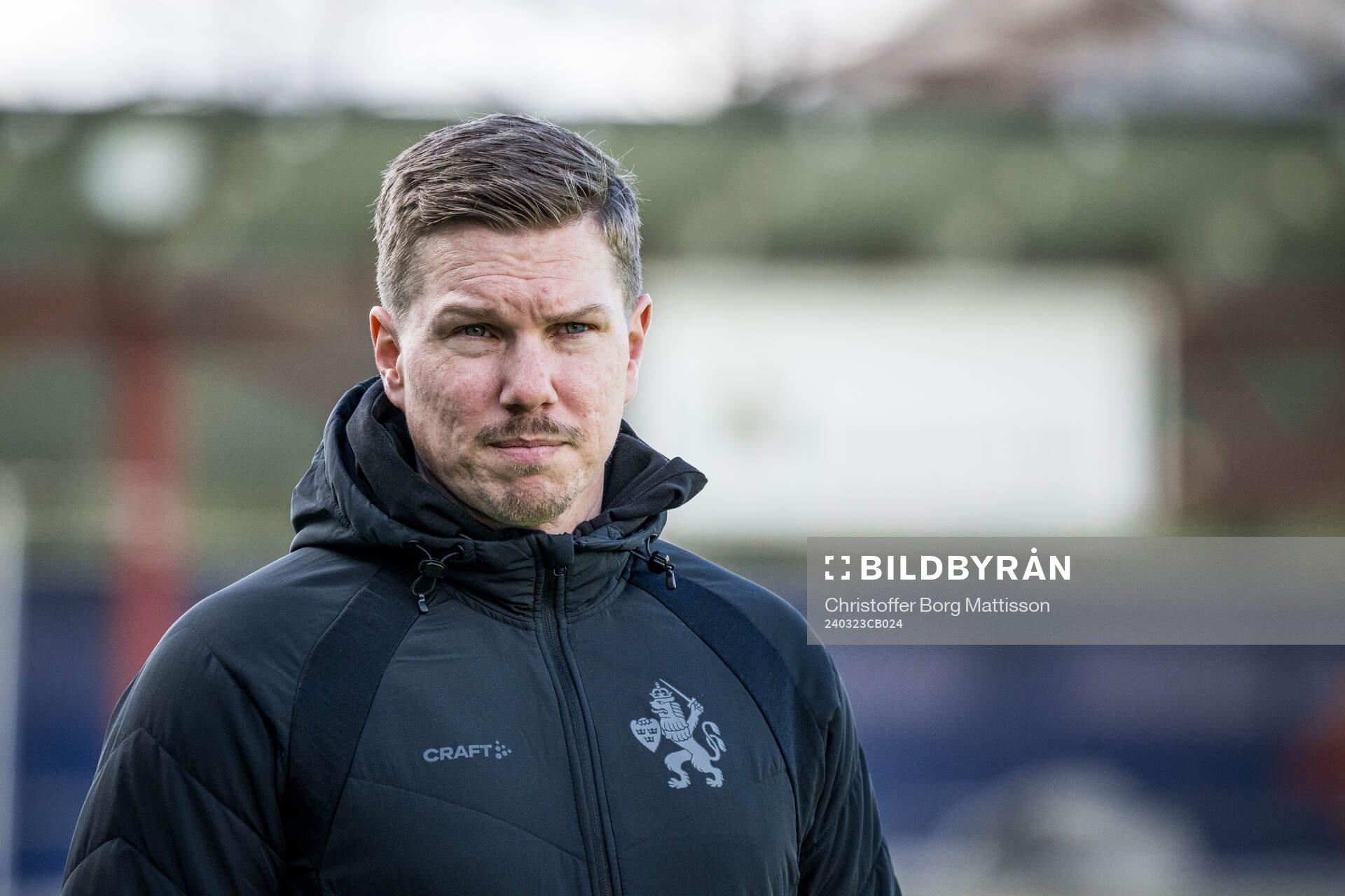 IFK Göteborgs huvudtränare Tobias Birgersson under fotbollsmatchen i Svenska Cupen mellan FC Rosengård och IFK Göteborg den 23 mars 2024 i Malmö.