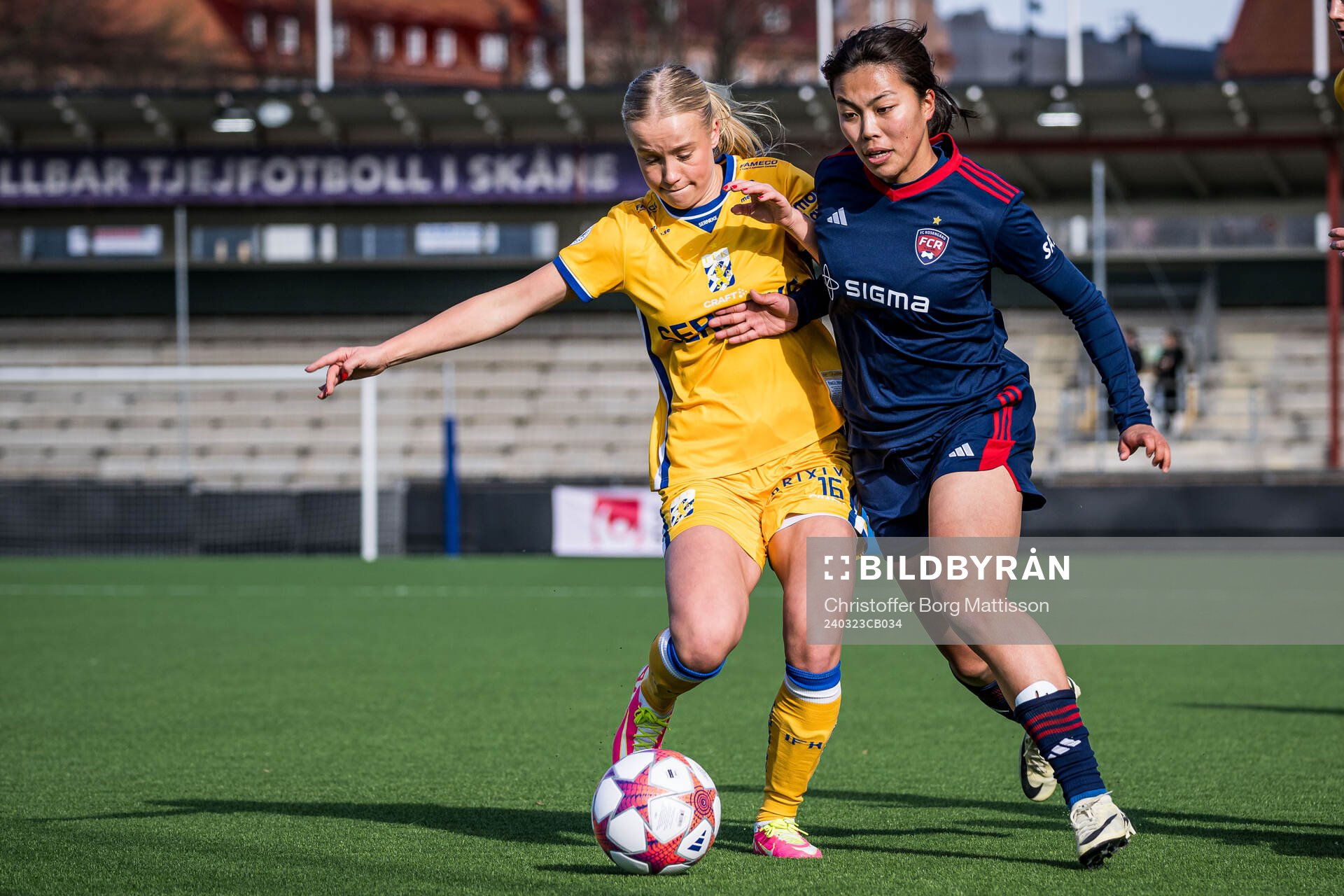 IFK Göteborgs Ida Kjellman och FC Rosengårds Momoko