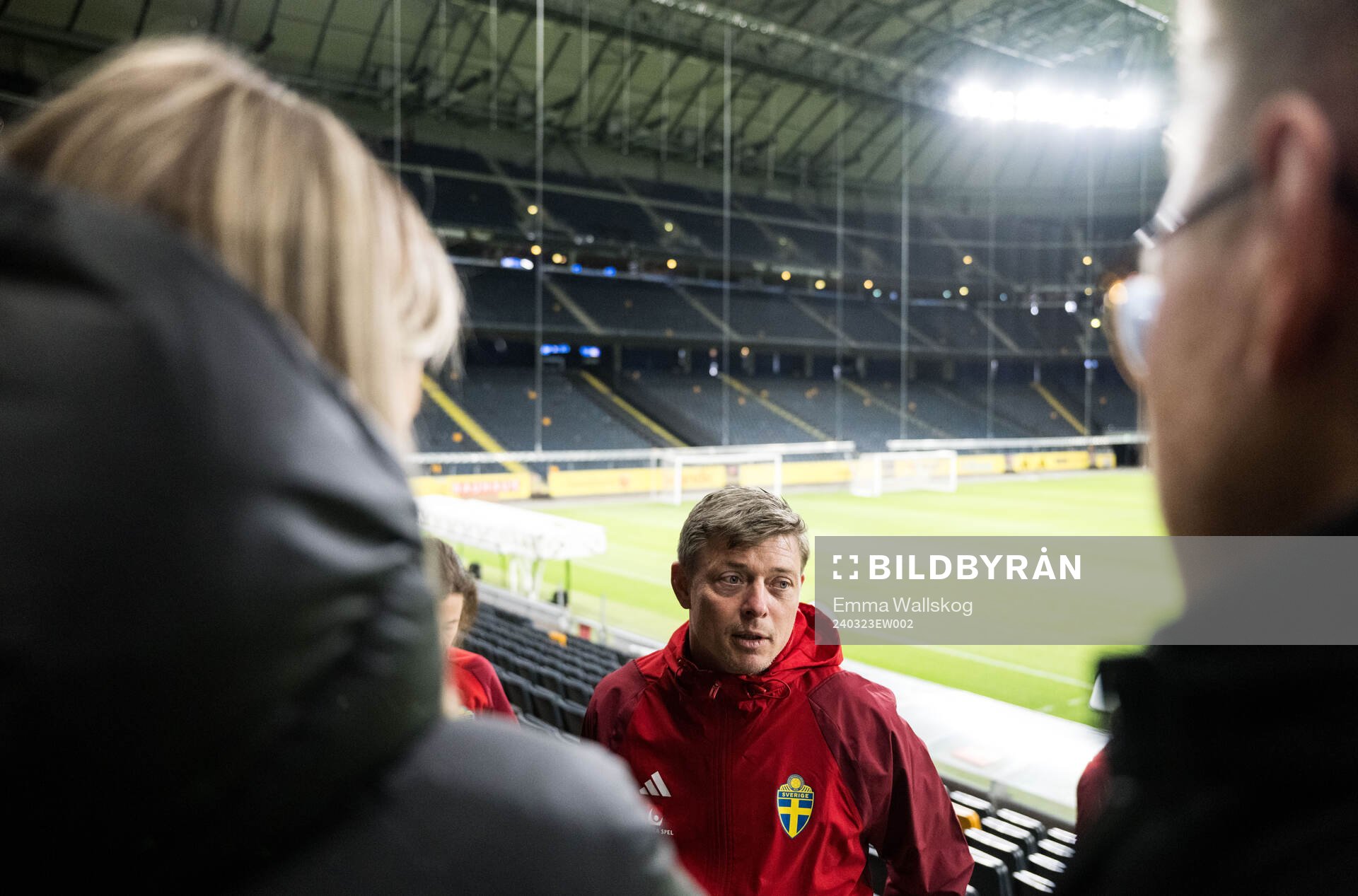 Head coach Jon Dahl Tomasson of Sweden of the Swedish men's national football team ahead of a training session on March 23, 2024 in Stockholm. 