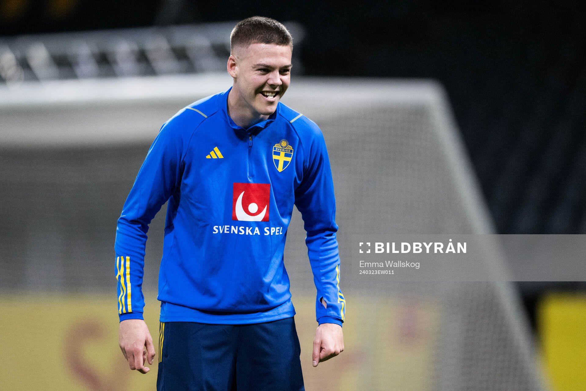 Emil Holm of Sweden of the Swedish men's national football