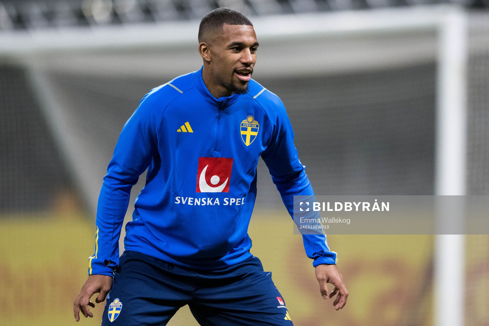 Isak Hien of Sweden of the Swedish men's national football