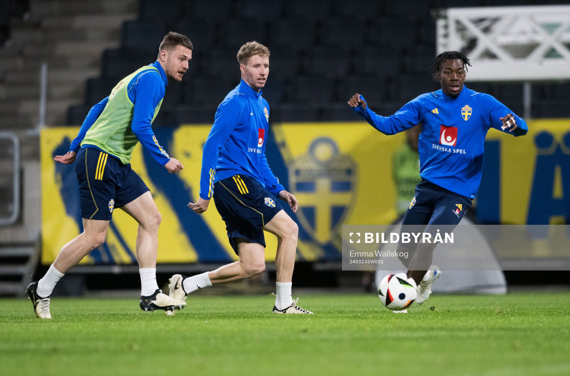 Mattias Svanberg, Samuel Gustafson and Anthony Elanga of