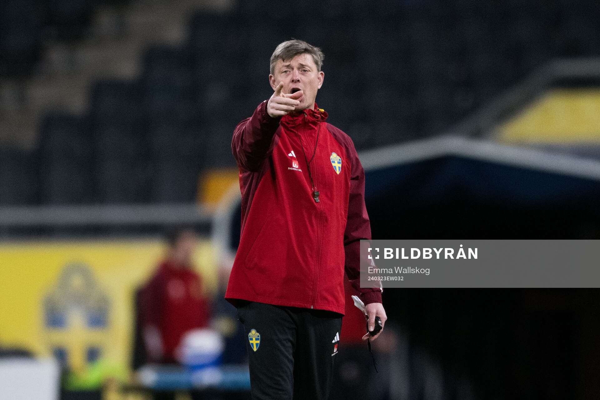 Head coach Jon Dahl Tomasson of Sweden of the Swedish men's