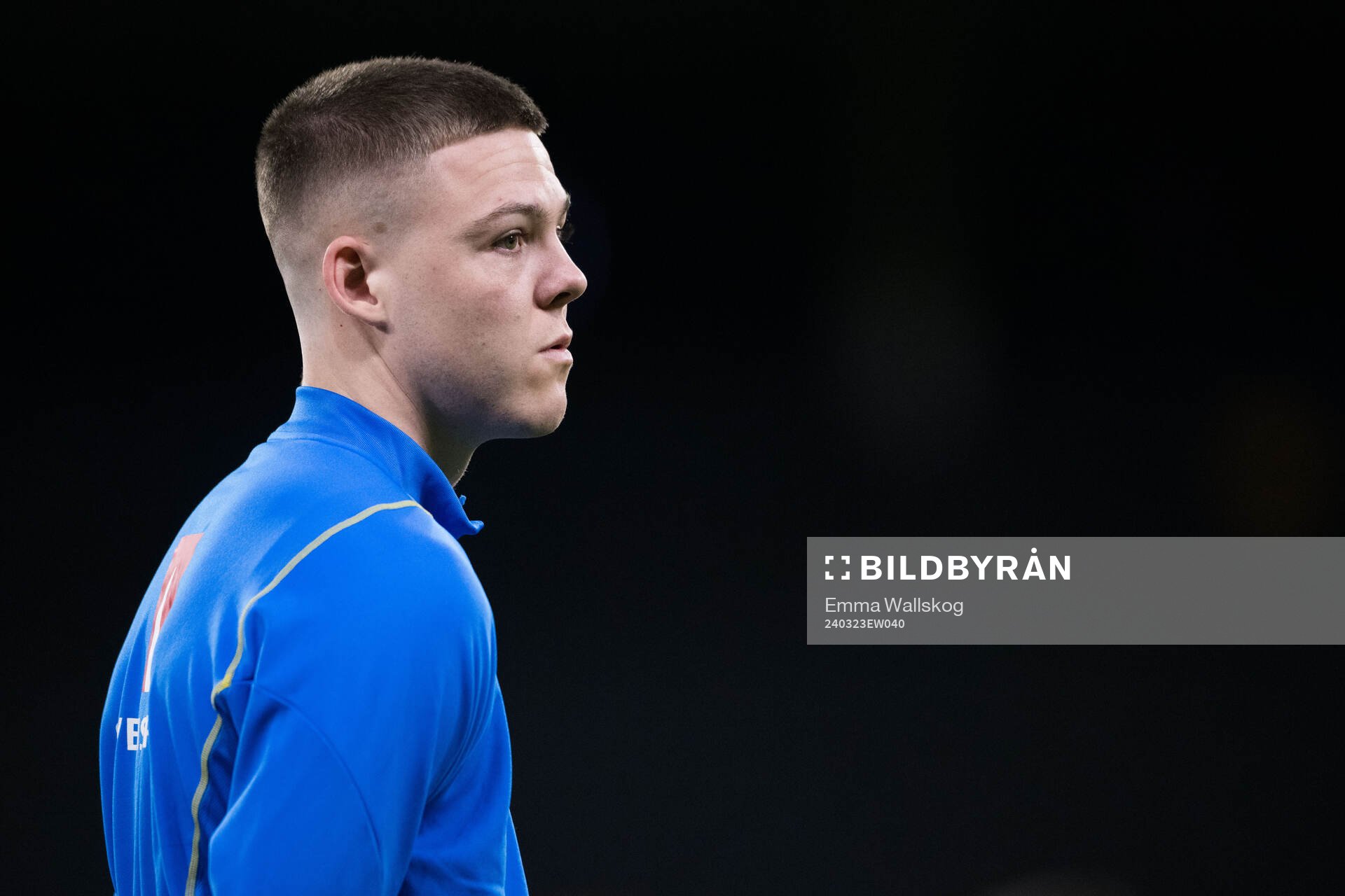 Emil Holm of Sweden of the Swedish men's national football