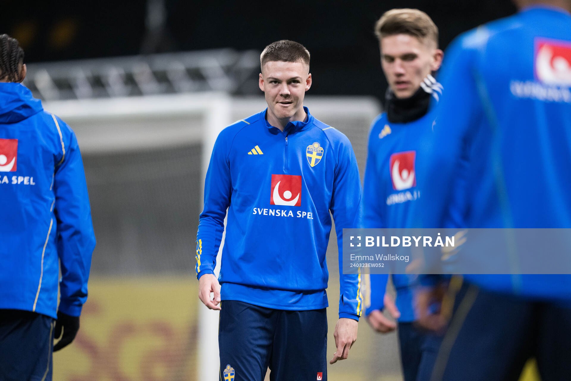 Emil Holm of Sweden of the Swedish men's national football