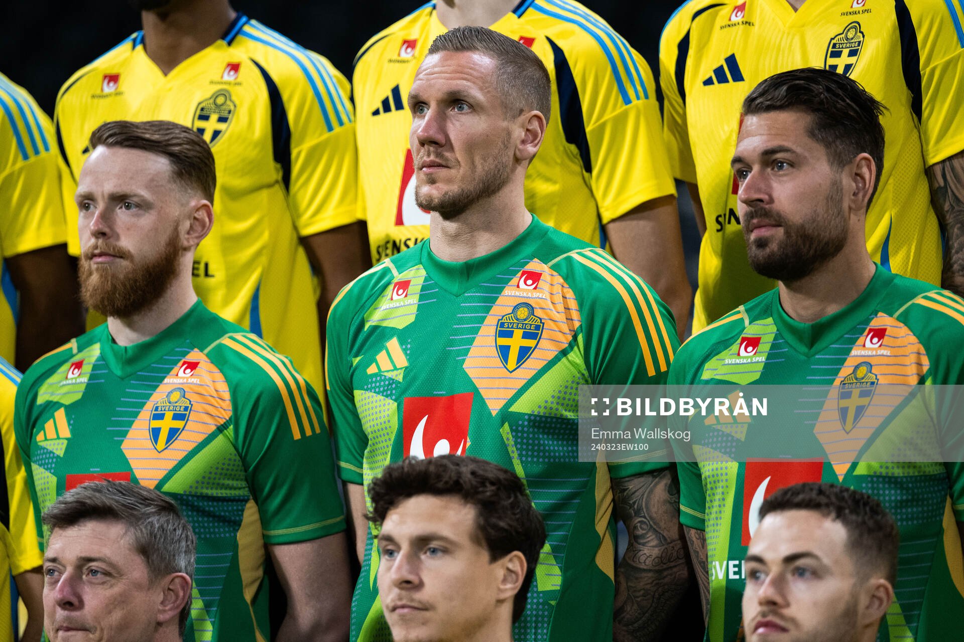 Goalkeeper Viktor Johansson, goalkeeper Robin Olsen and