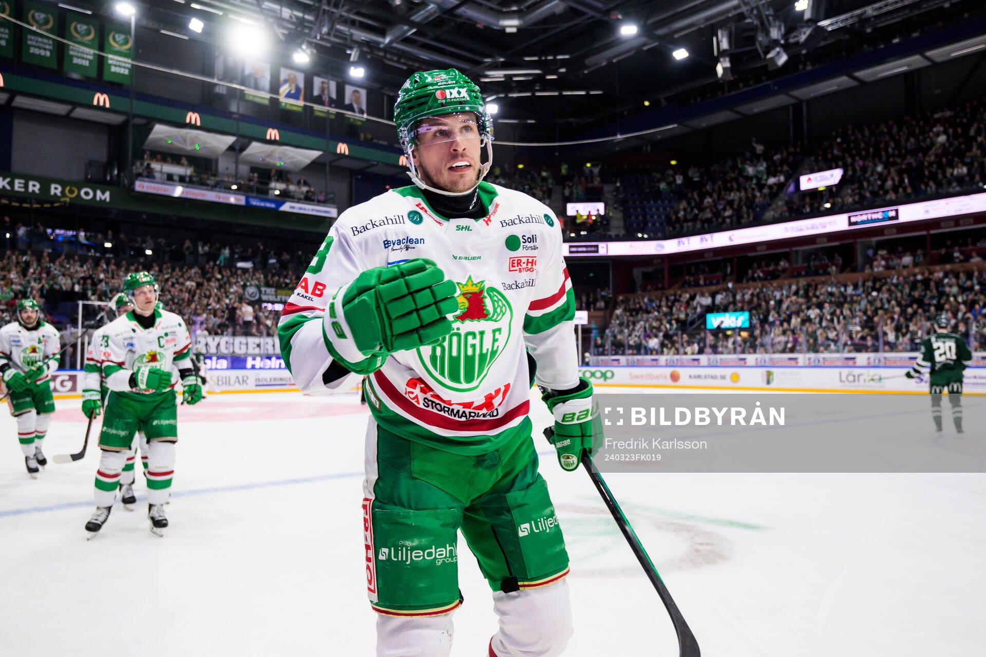 Rögles Brandon Davidson jublar