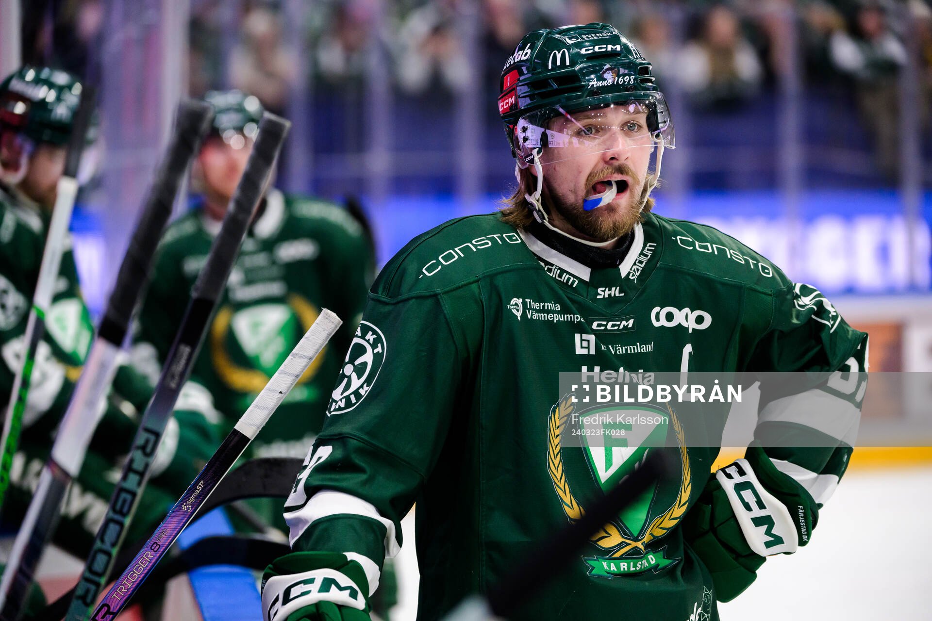 Färjestads Linus Johansson deppar