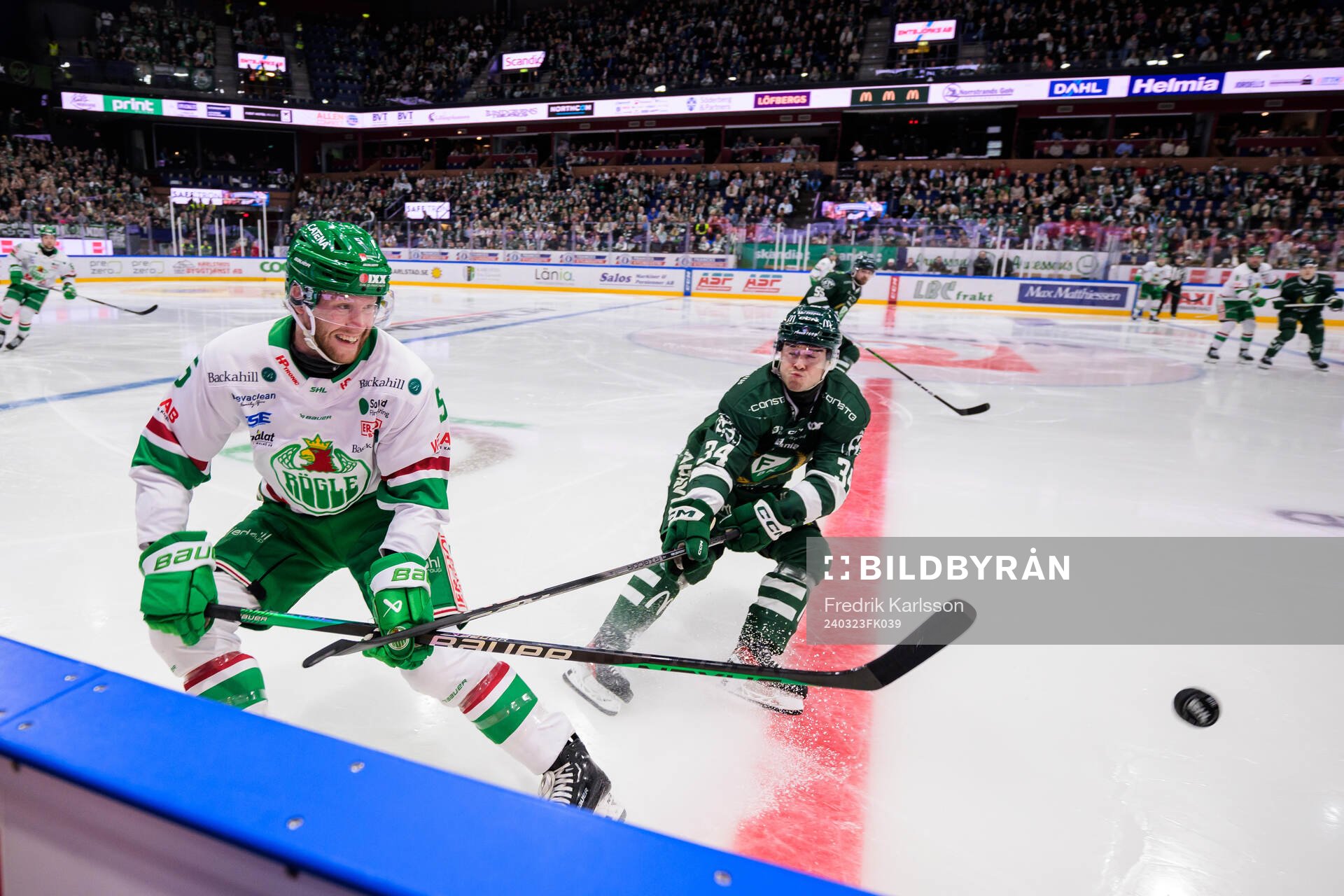 Rögles Ludvig Claesson och Färjestads Michael Lindqvist