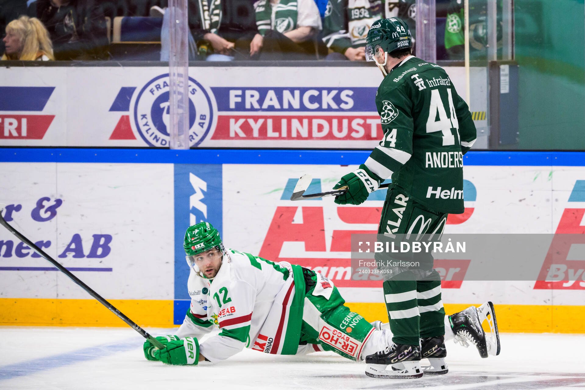 Rögles Daniel Zaar och Färjestads Jonathan Andersson