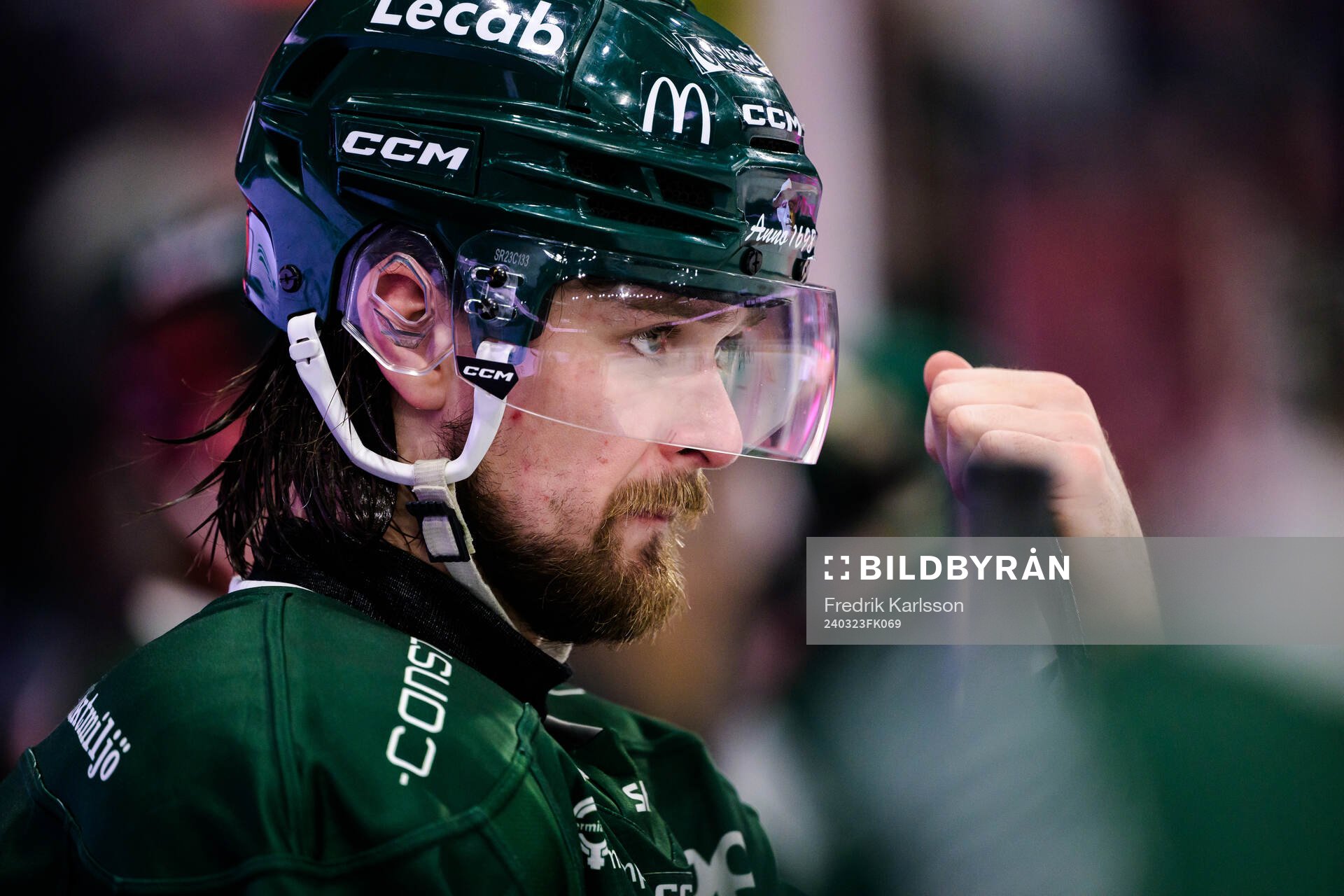 Färjestads Linus Johansson deppar