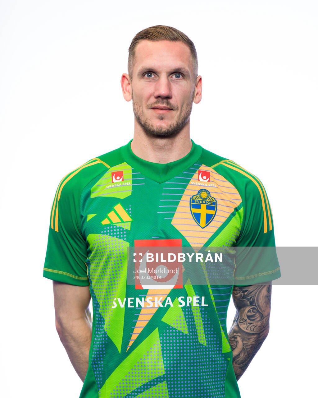 Goalkeeper Robin Olsen of the Swedish men's national