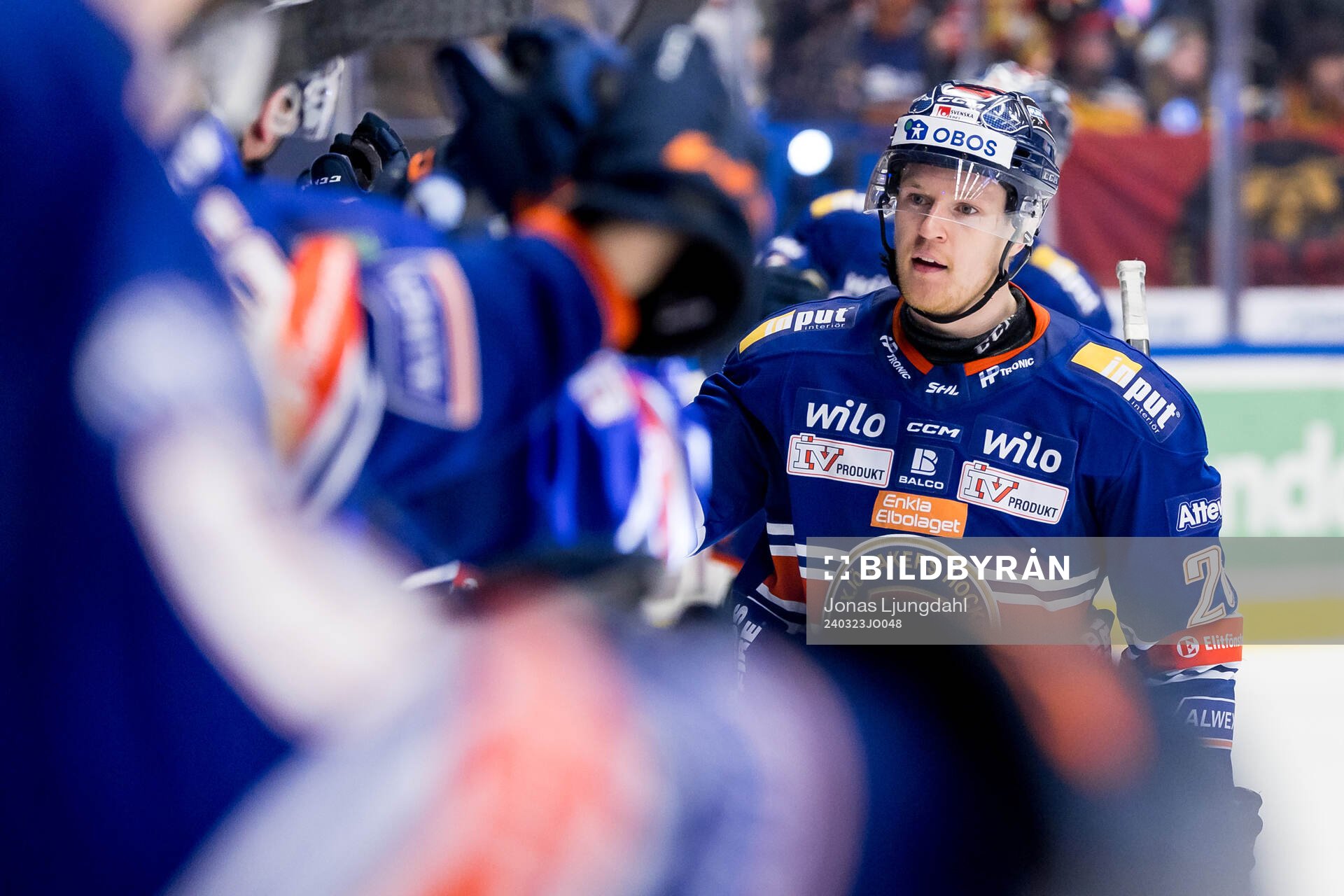 Växjös Hugo Gustafsson jublar