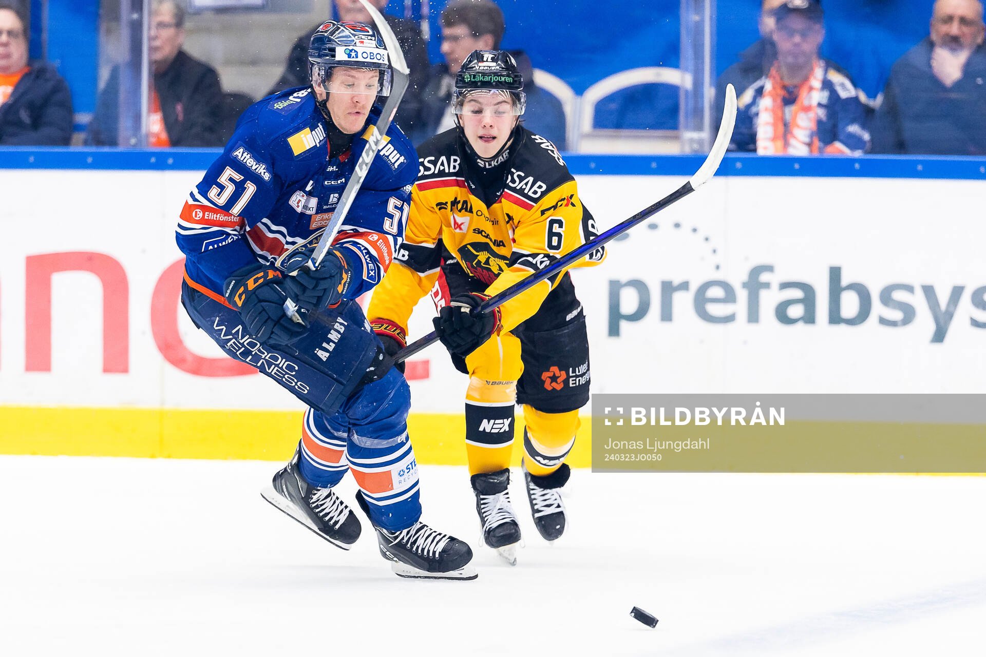 Växjös Emil Sylvegård och Luleås Isac Hedqvist