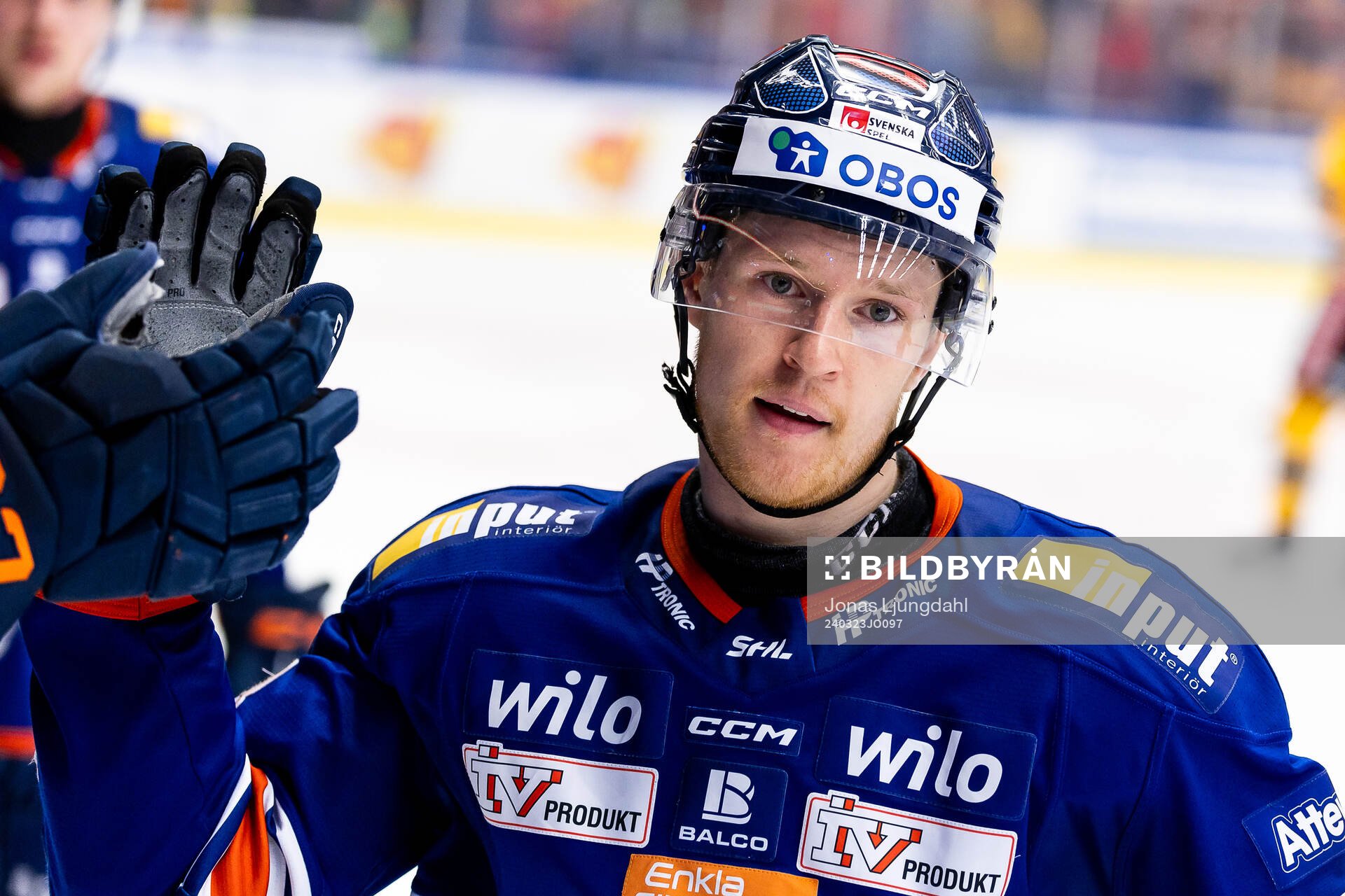 Växjös Hugo Gustafsson jublar