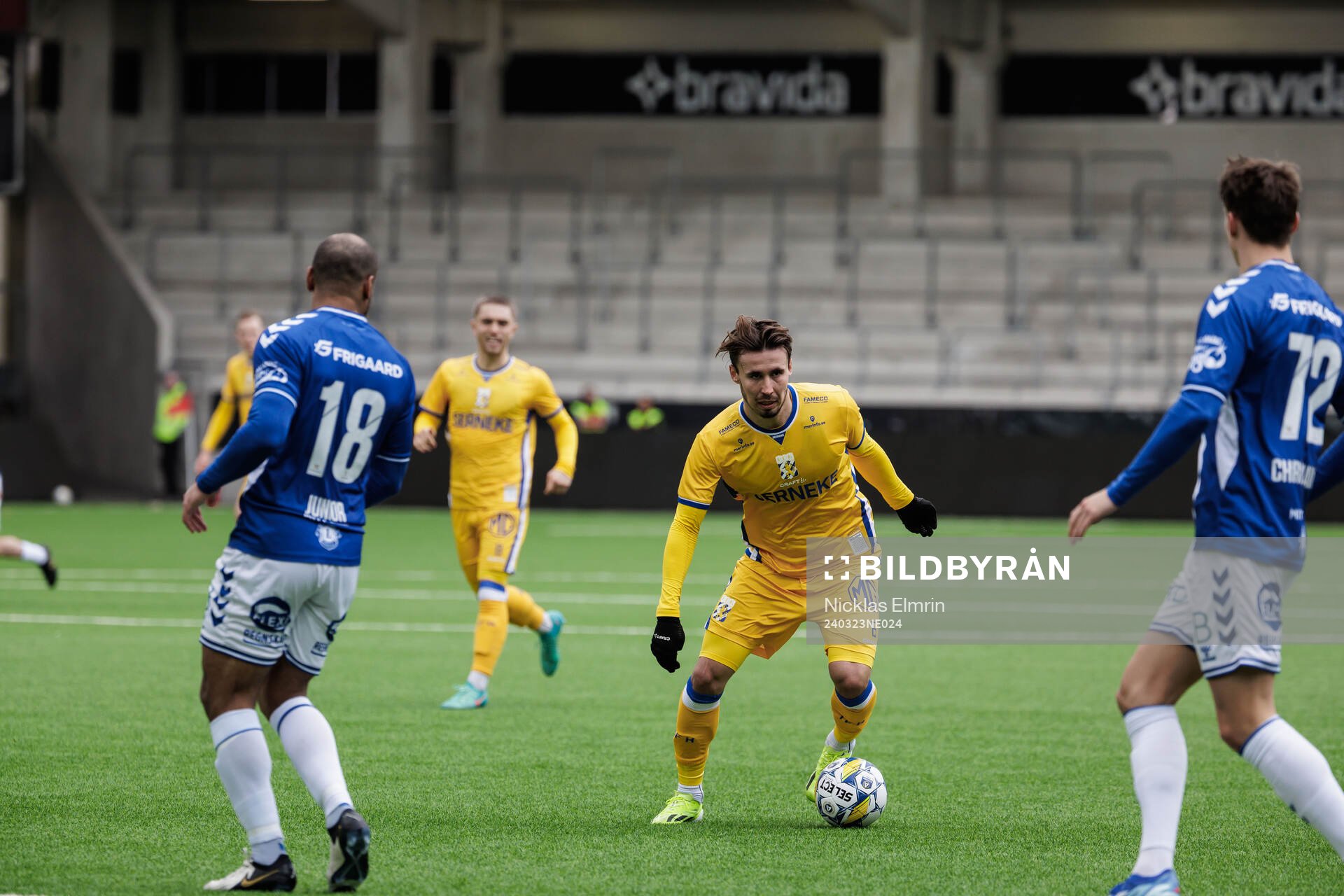 Under fotbollsmatchen i träningsmatchen mellan IFK