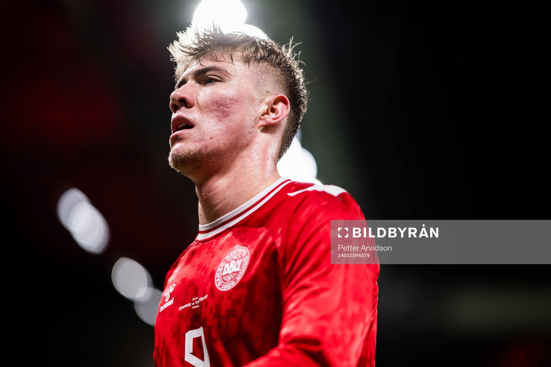Rasmus Højlund of Denmark