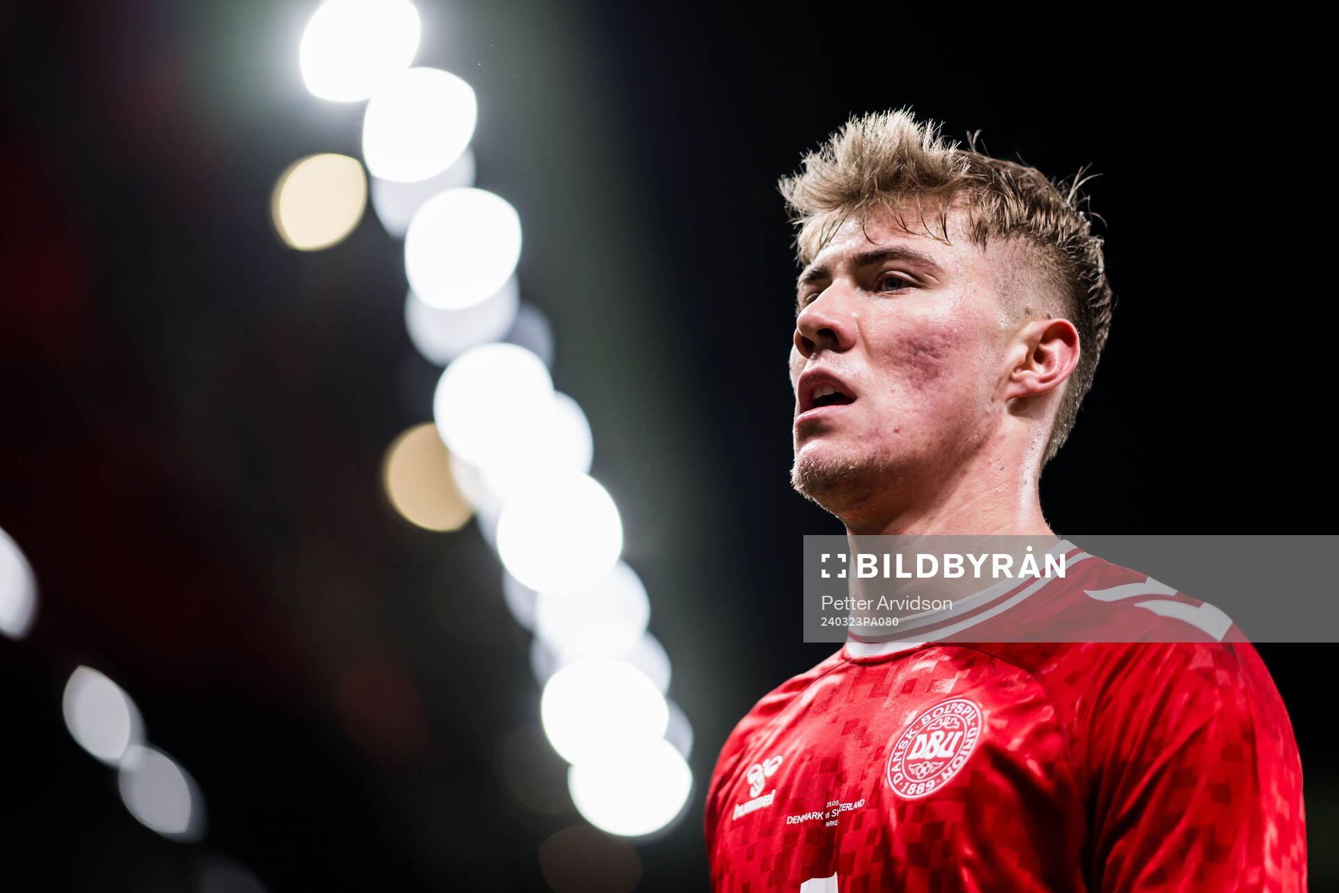 Rasmus Højlund of Denmark
